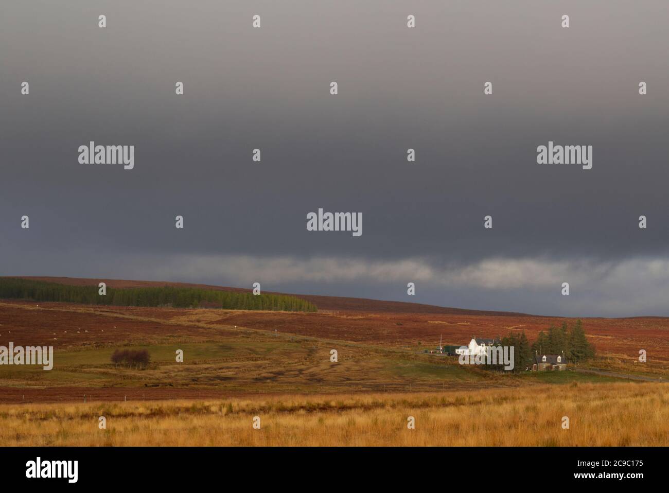 Crask Inn in Flow Country, Highland Scotland Stock Photo