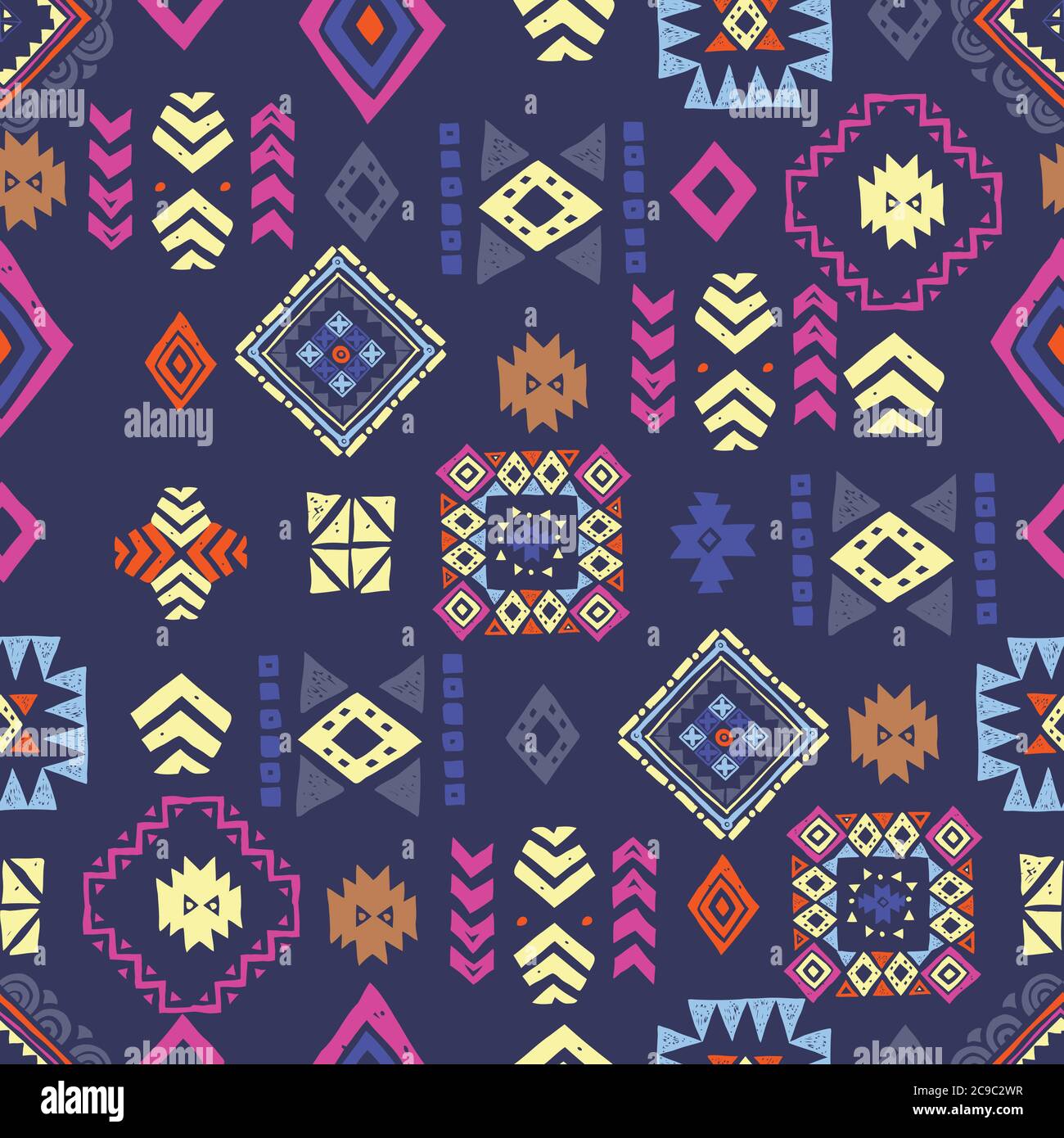 Seamless Ethnic pattern. Tribal vector abstract background Stock Vector ...