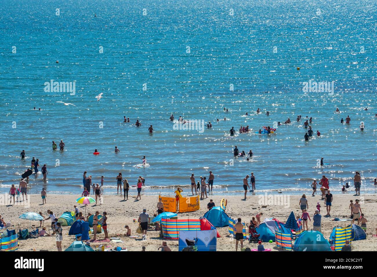 Lyme Regis, Dorset, UK. 30th July, 2020. UK Weather Scorching hot