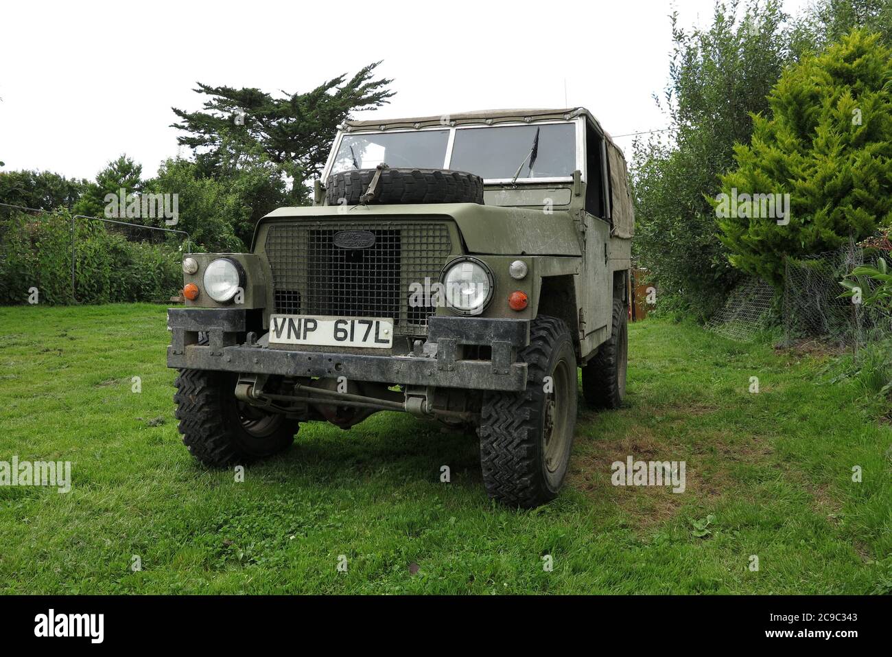 Military Land Rover Stock Photo