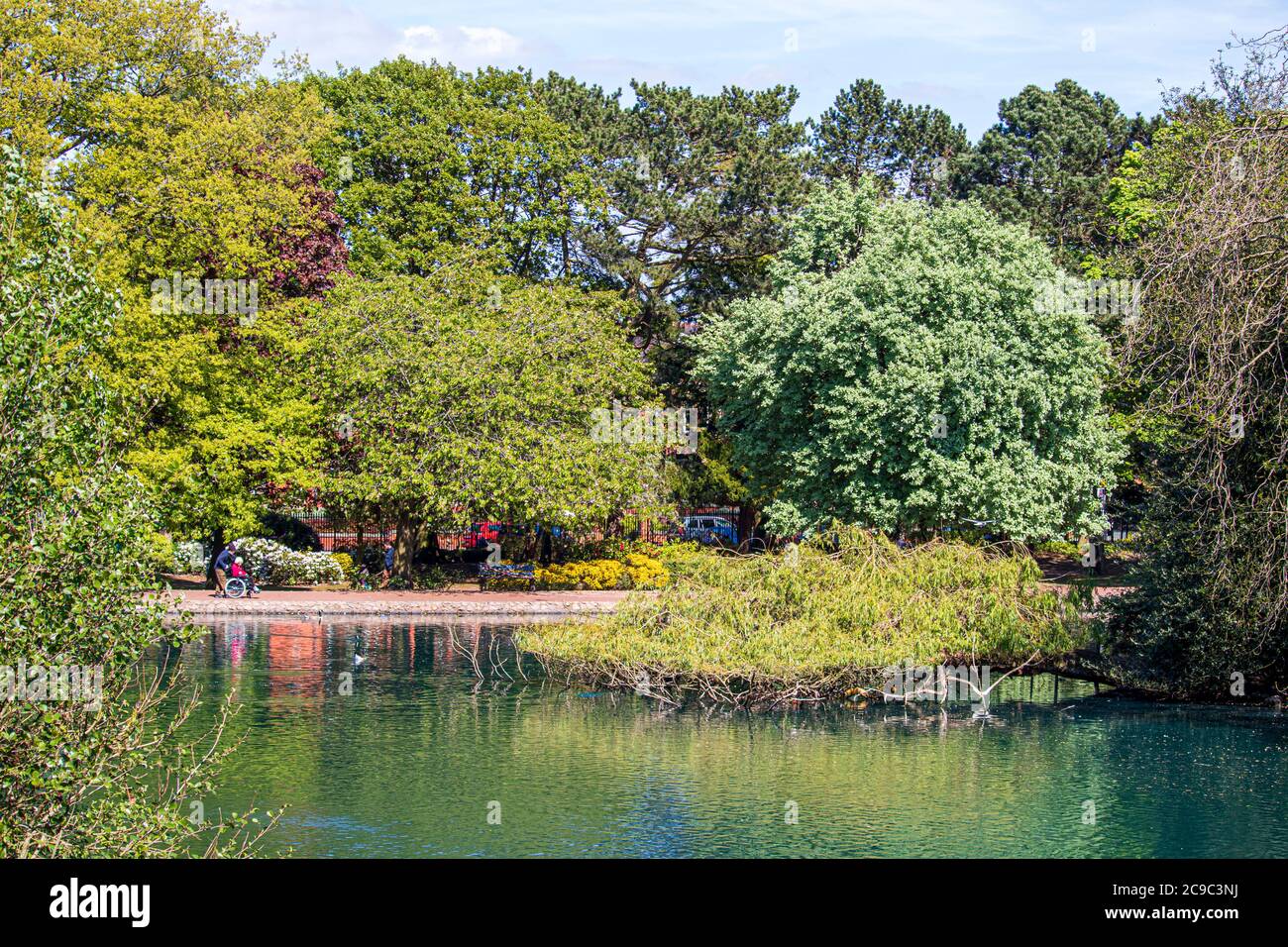 A beautiful English park in Wolverhampton on a sunny day. A great place to relax Stock Photo Alamy