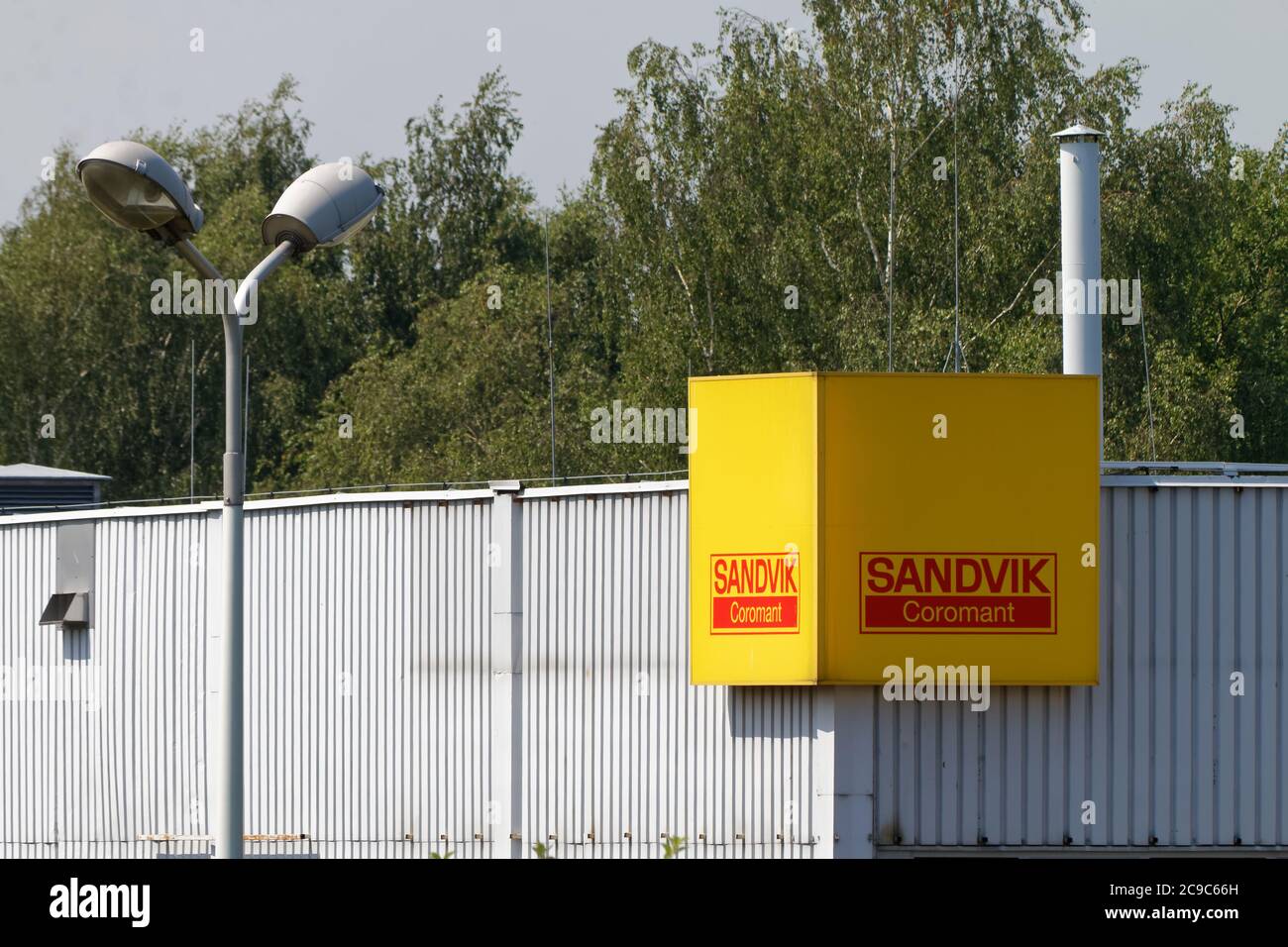 Sandvik Coromant logo on a factory hall Stock Photo Alamy