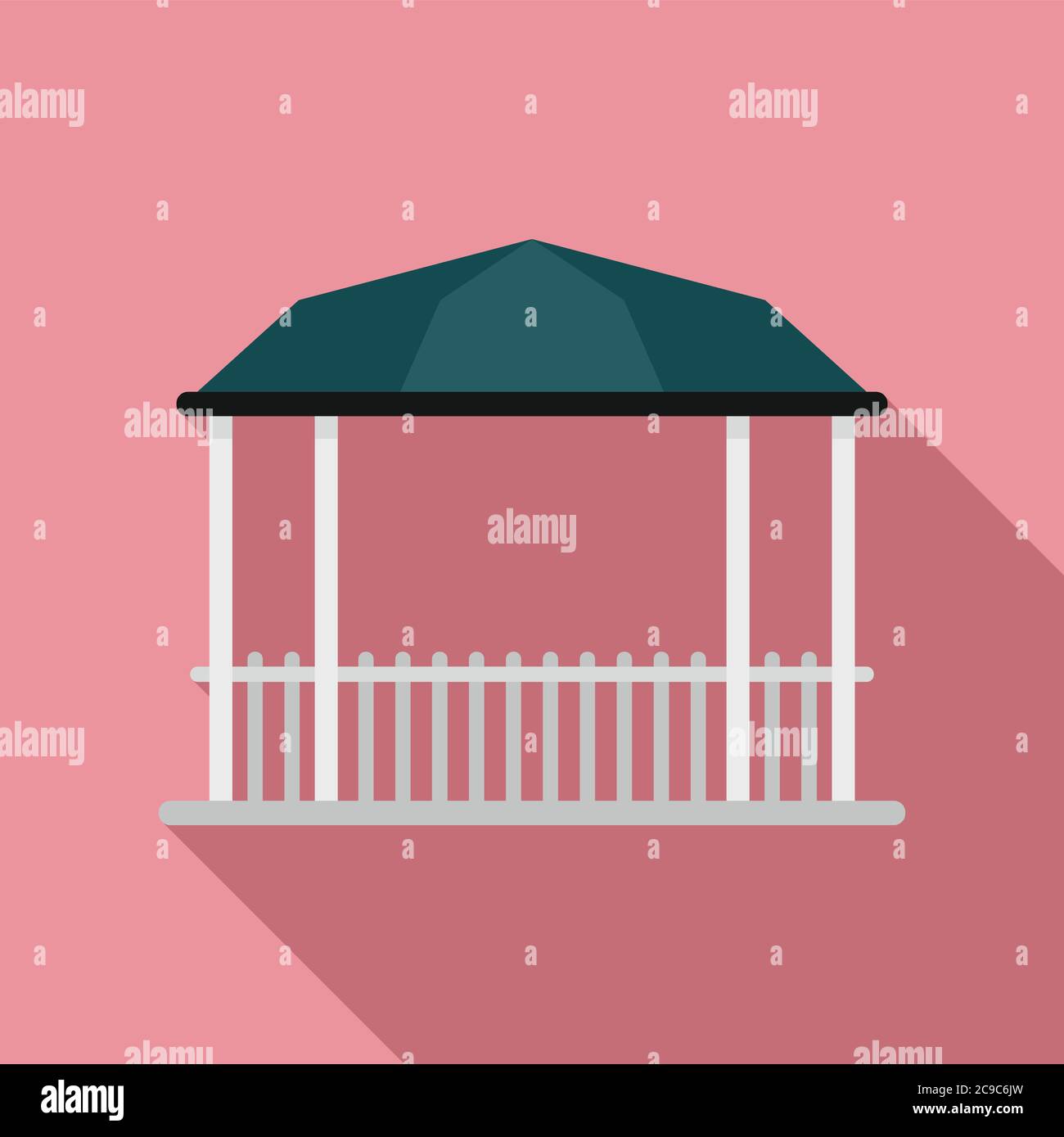 Pavilion gazebo icon. Flat illustration of pavilion gazebo vector icon