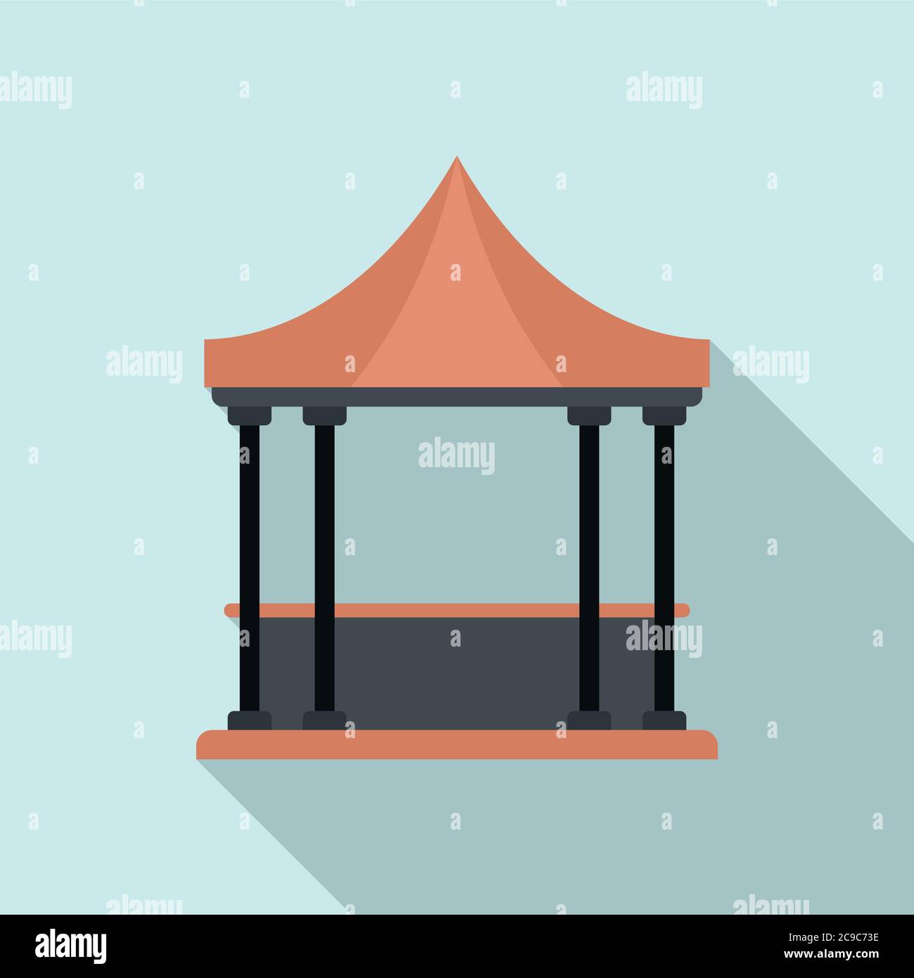 Furniture gazebo icon. Flat illustration of furniture gazebo vector ...