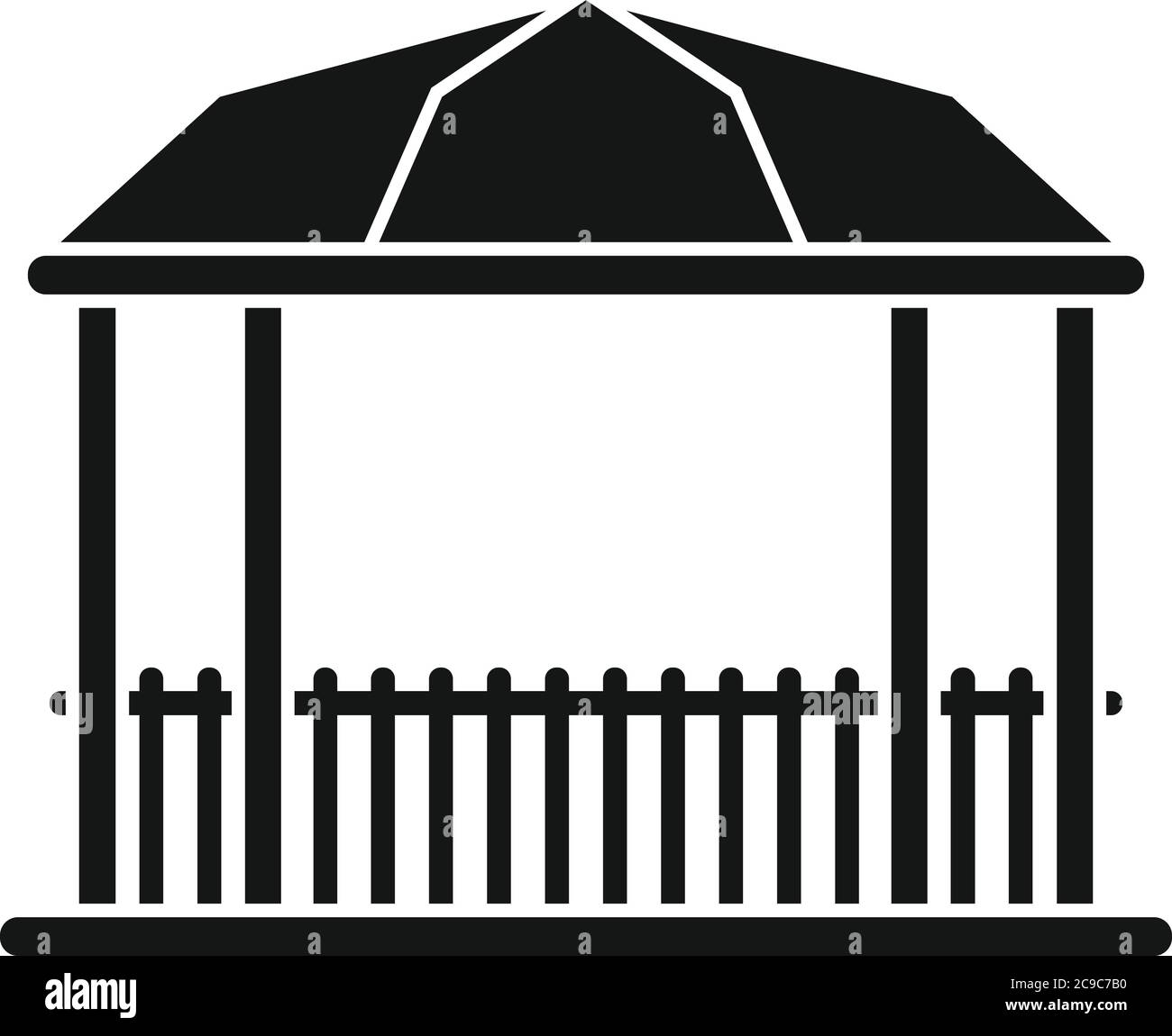 Park gazebo icon. Simple illustration of park gazebo vector icon for ...