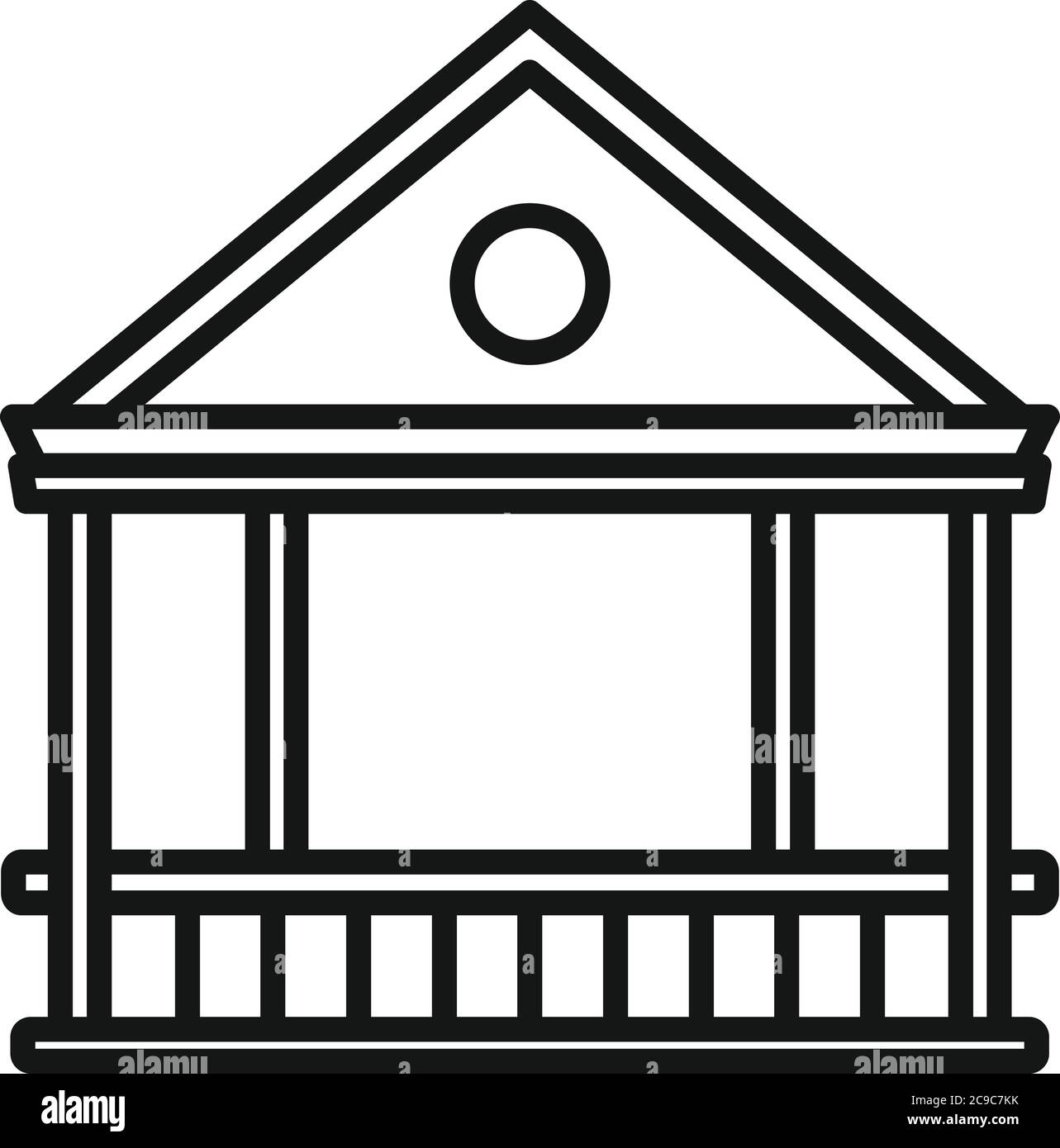 Furniture gazebo icon. Outline furniture gazebo vector icon for web ...