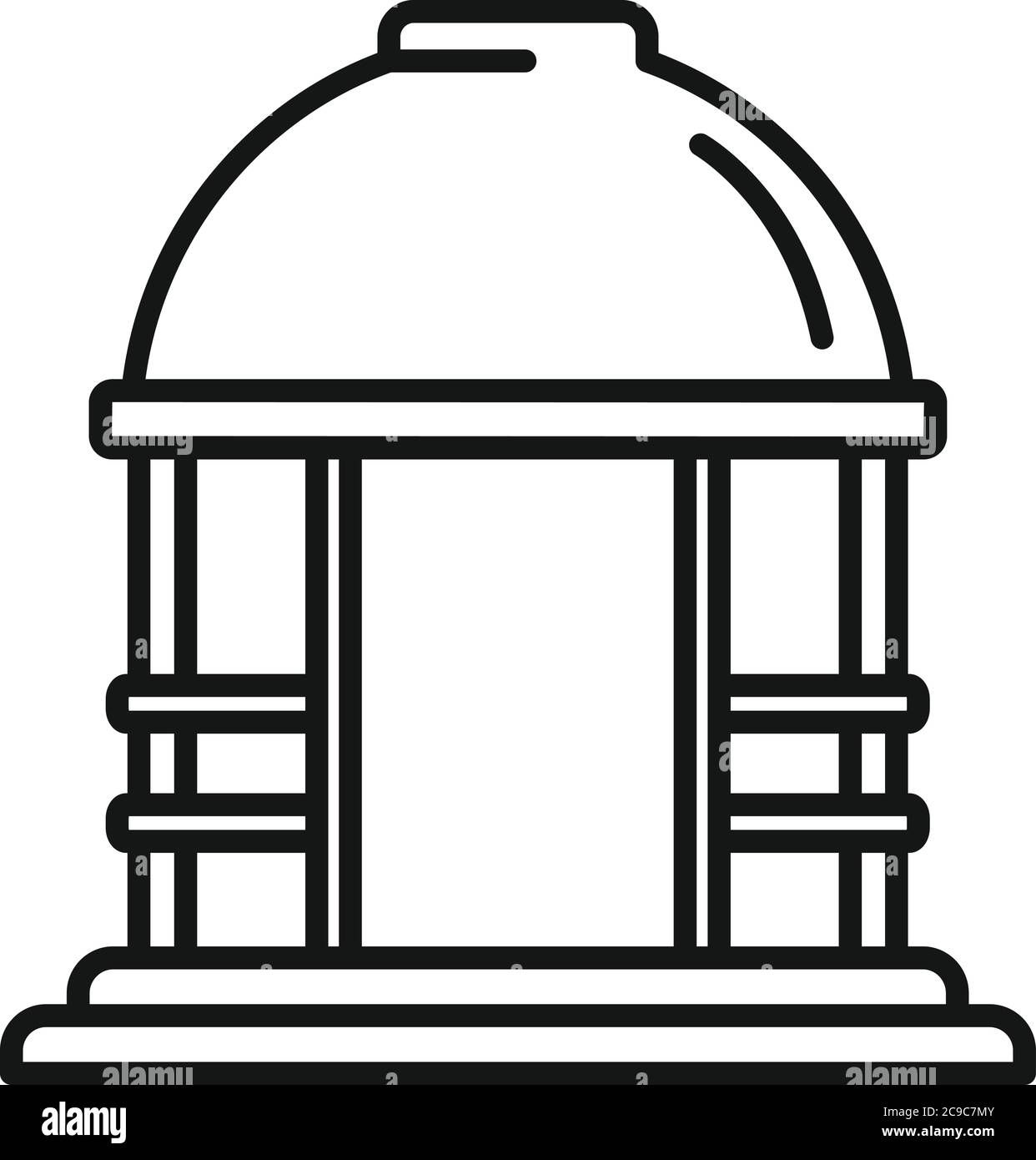 House gazebo icon. Outline house gazebo vector icon for web design ...