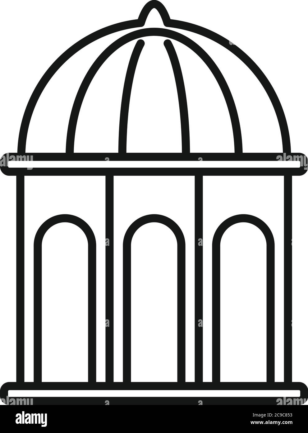 Arbor gazebo icon. Outline arbor gazebo vector icon for web design ...