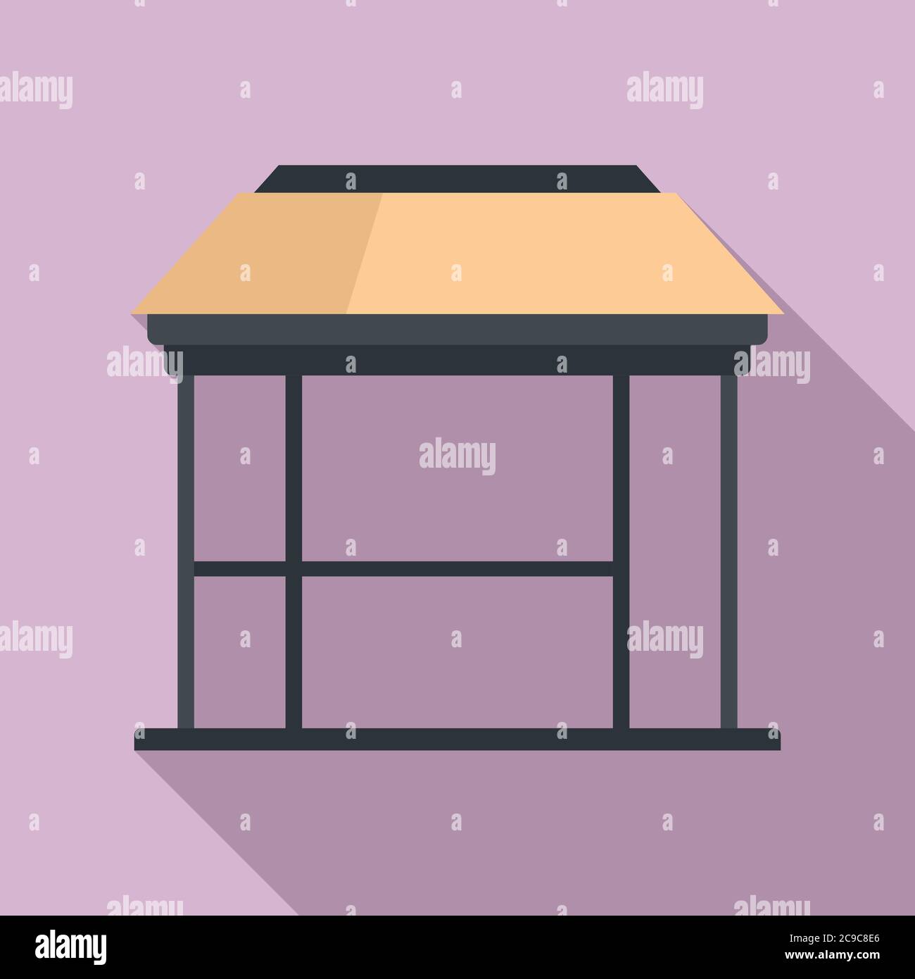 Park gazebo icon. Flat illustration of park gazebo vector icon for web ...