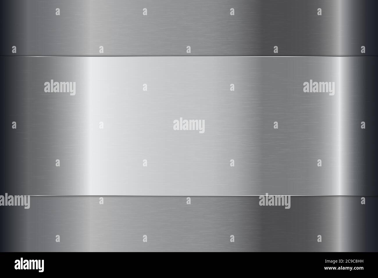 metallic background.Gray and silver with metal texture. Stock Vector