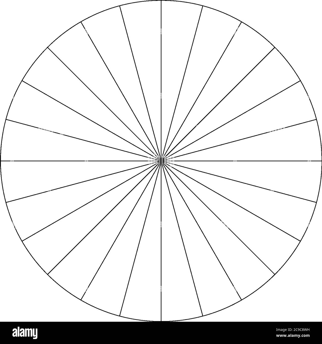 A Polar Graph With 1 Circle Showing Radius And Divided Into Sections Of a-polar-graph-with-1-circle-showing-radius-and-divided-into-sections-of