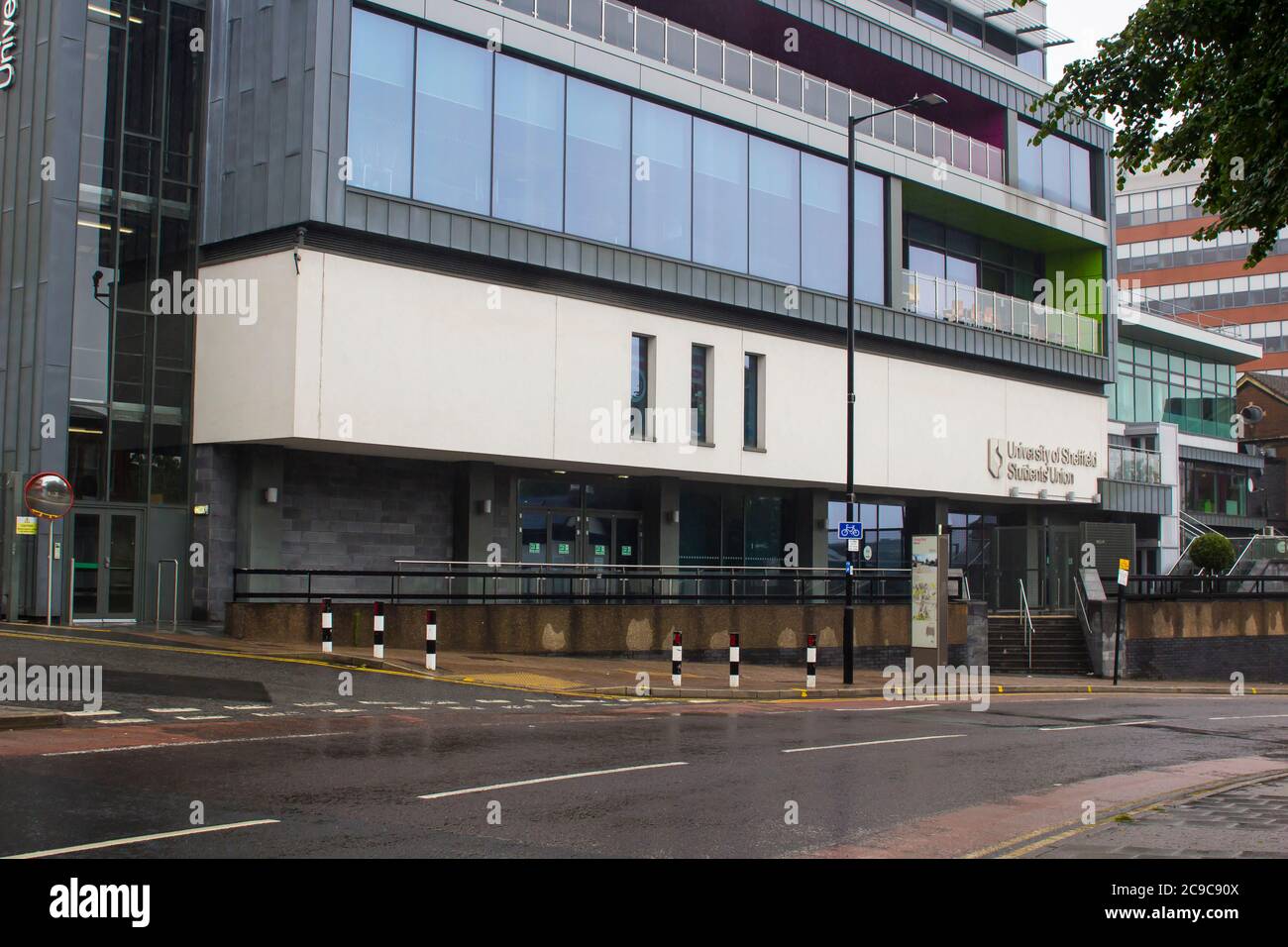 8 July 2020 The Glossop Road entrance to the modern University of