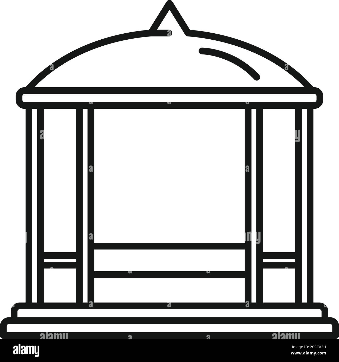 Park gazebo icon. Outline park gazebo vector icon for web design ...