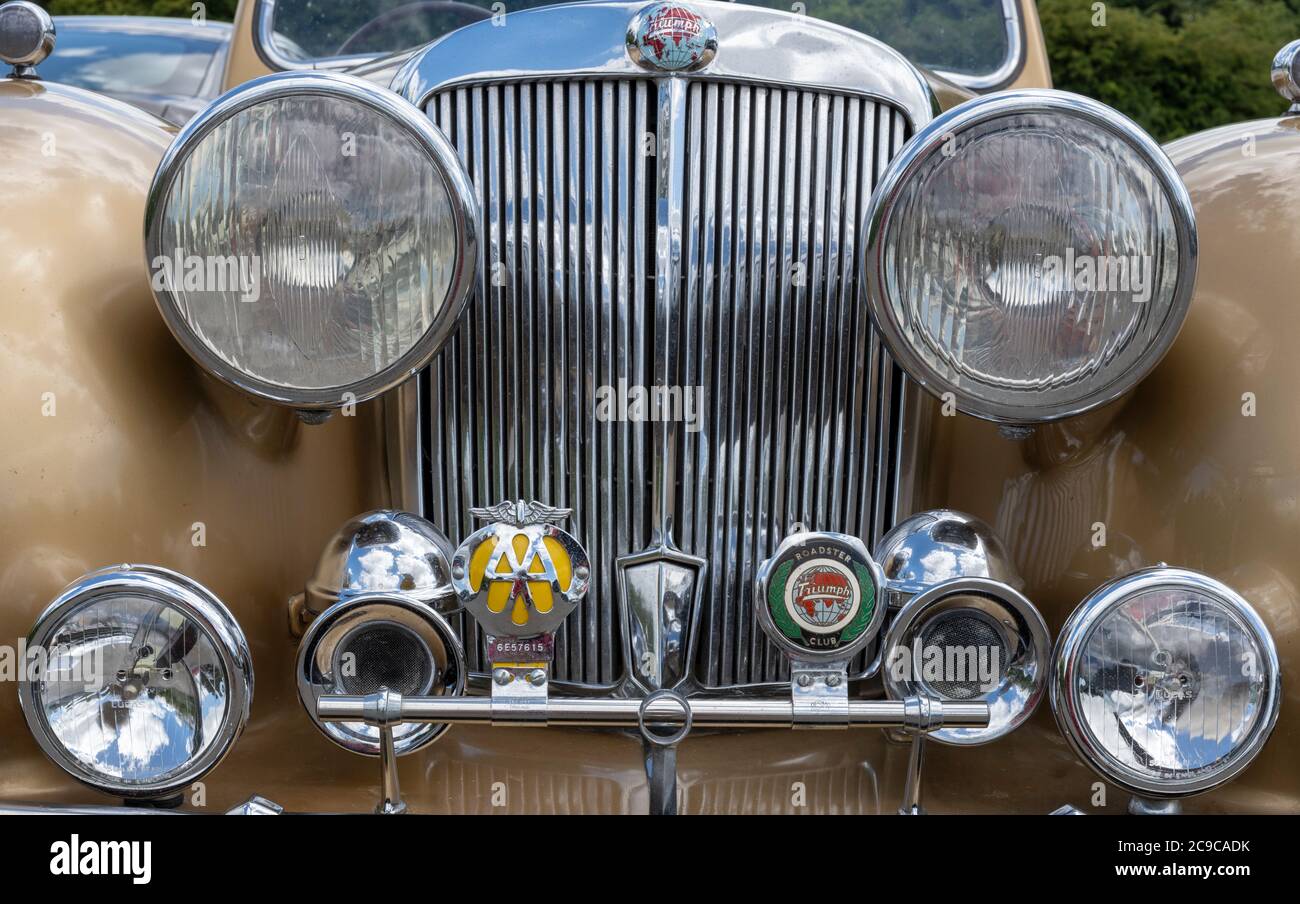 Triumph Roadster historic motor car built by Britain's Standard Motor Company between 1946 and 1949 Stock Photo