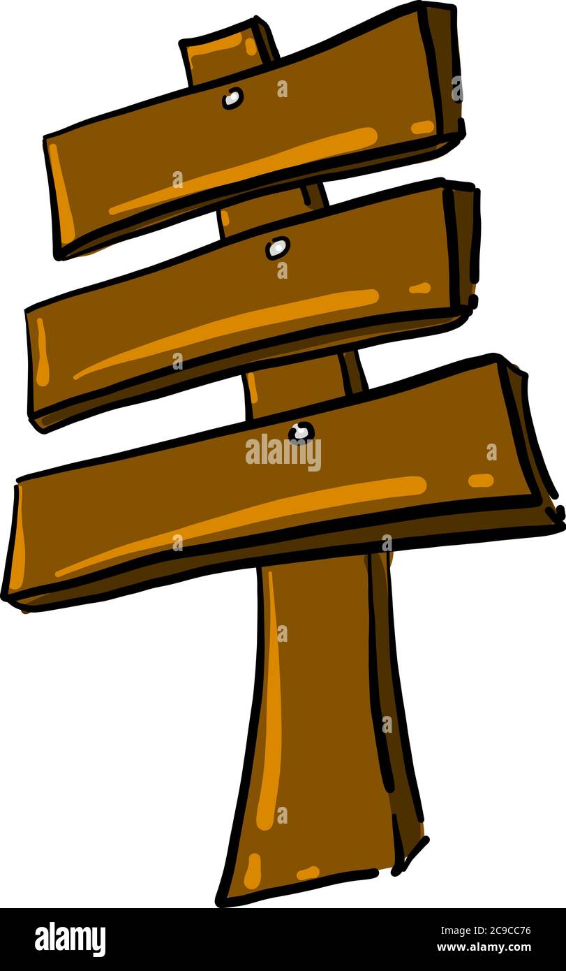 Set of empty wooden signboard board empty banner Stock Vector Images ...