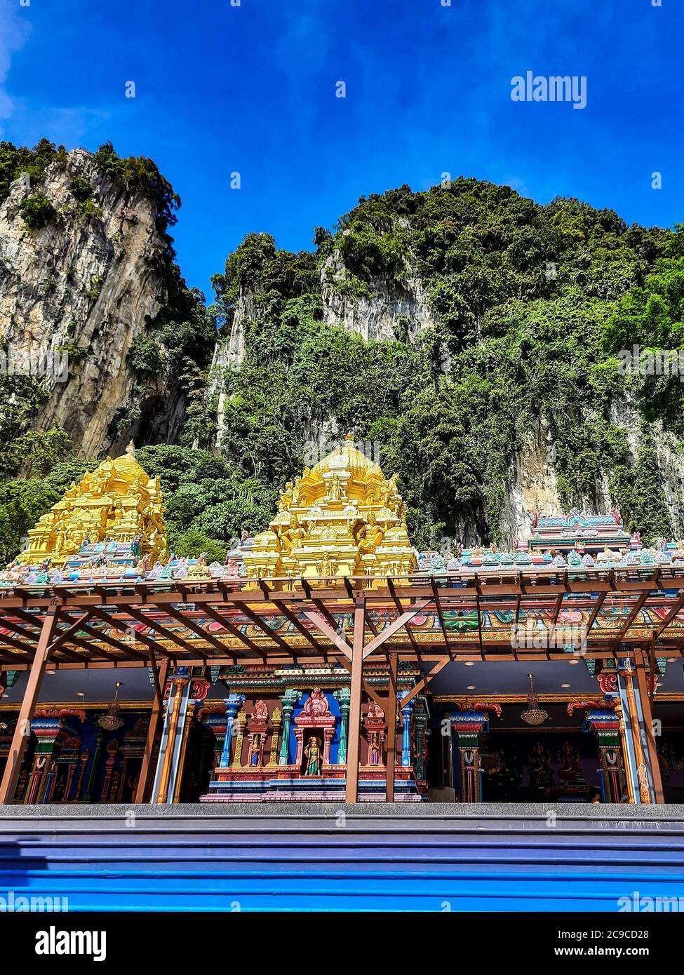 Beautiful natural limestone cave in Malaysia. Entrance to Dark Cave
