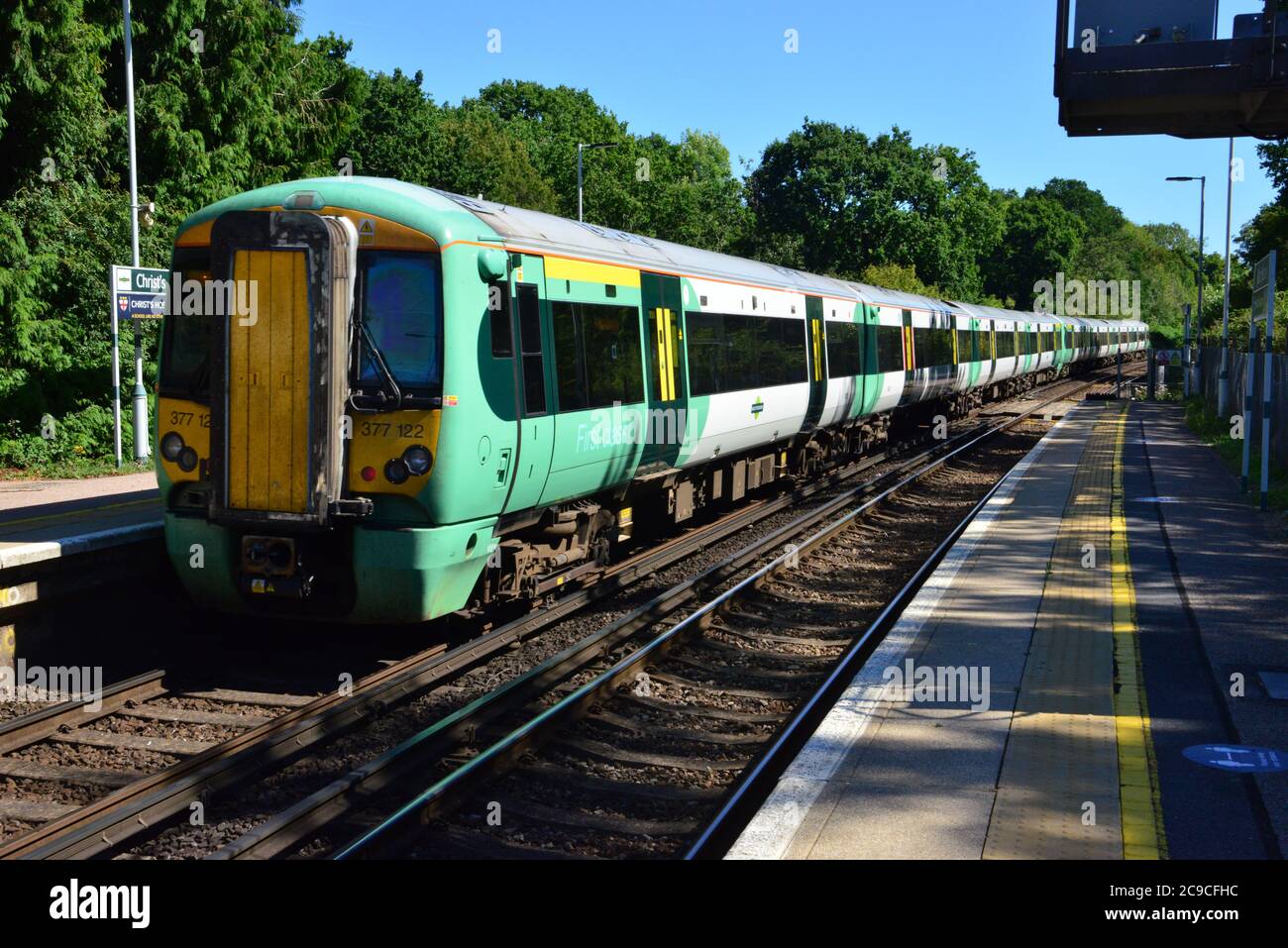 British Rail Class 377 Electrostar at Christs Hospital station Stock ...