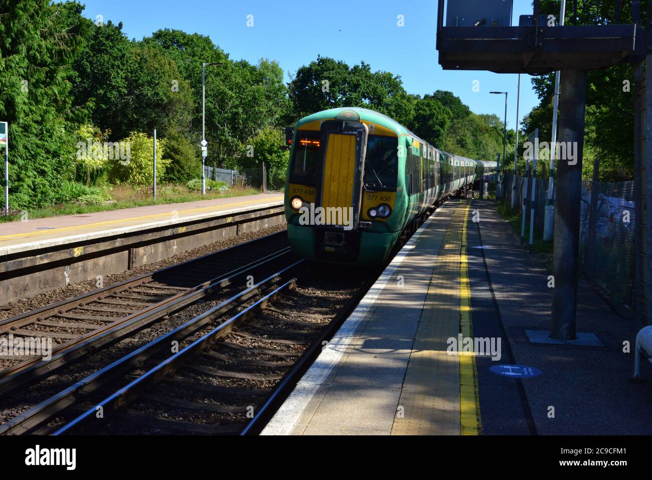 British Rail Class 377 Electrostar at Christs Hospital station Stock ...