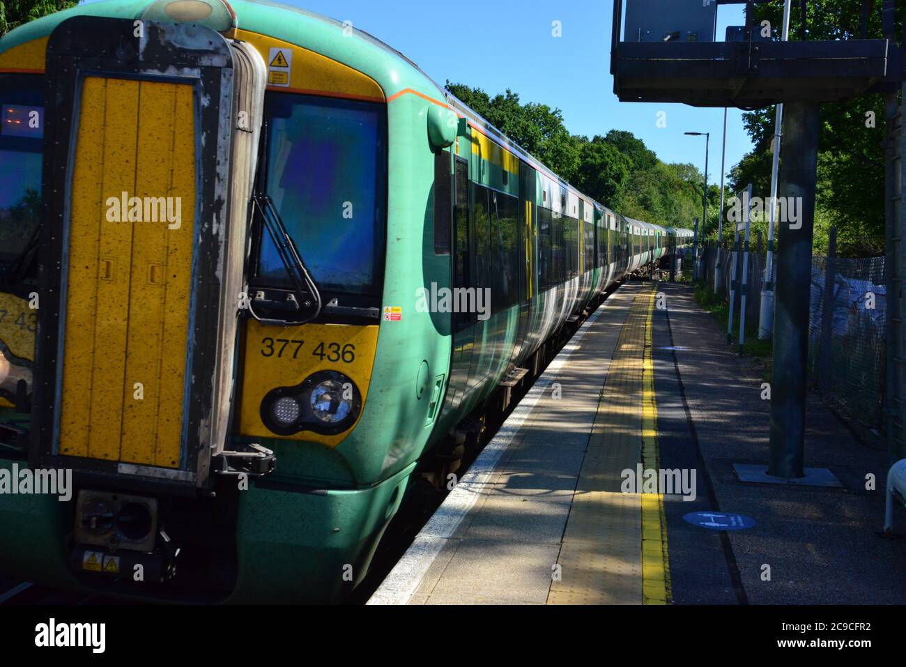 British Rail Class 377 Electrostar at Christs Hospital station Stock ...
