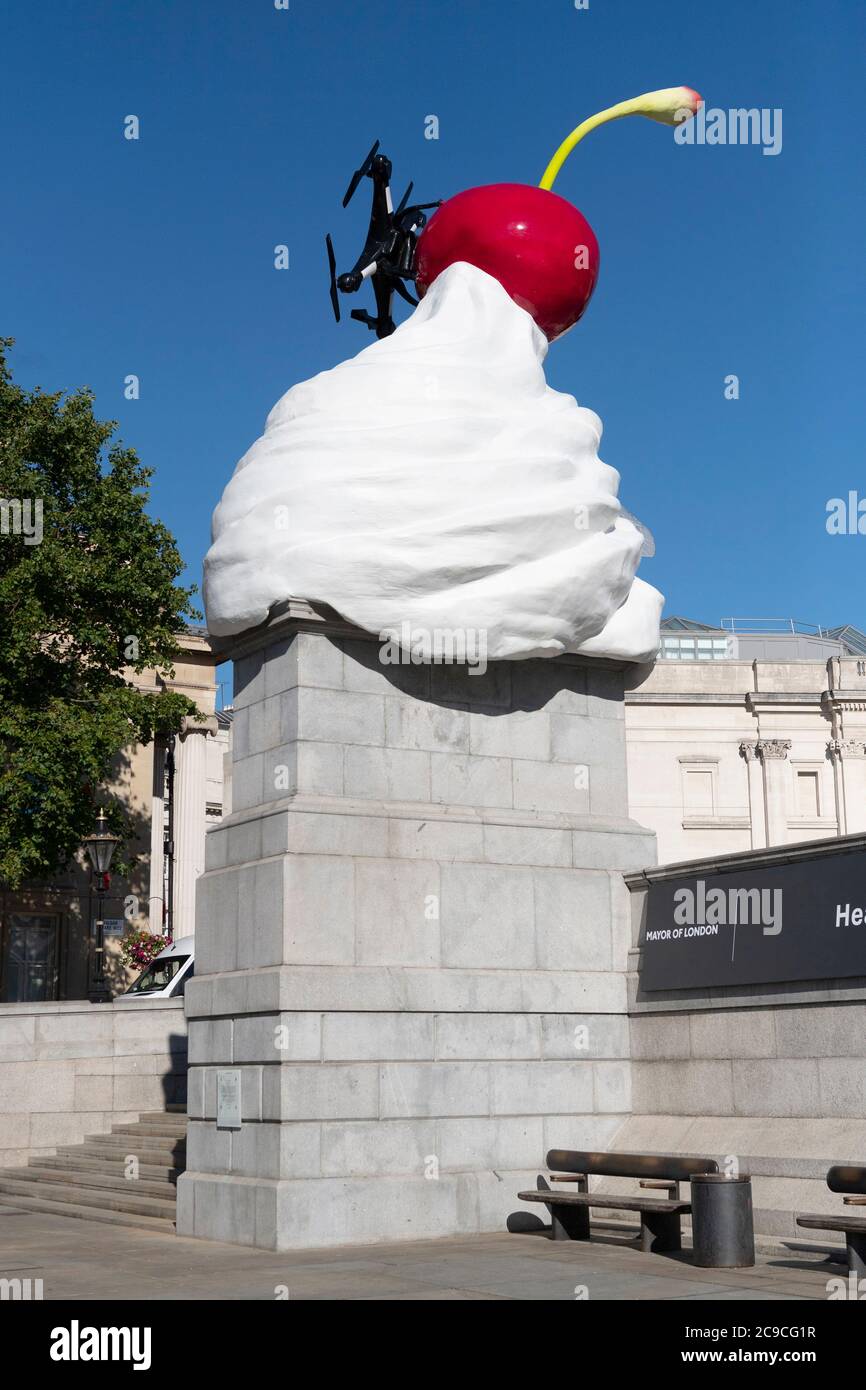 London Uk 30th July Photo Taken On July 30 Shows The Fourth Plinth Sculpture Titled The End At Trafalgar Square In London Britain A New Artwork By Artist Heather Phillipson