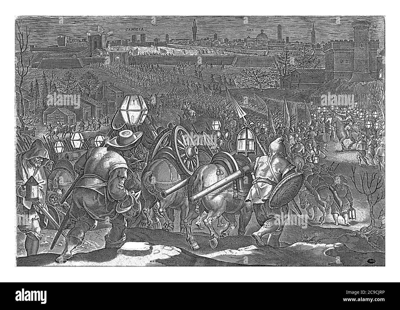 Siege of Camollia and Siena, The troops of Charles V and Cosimo De ...