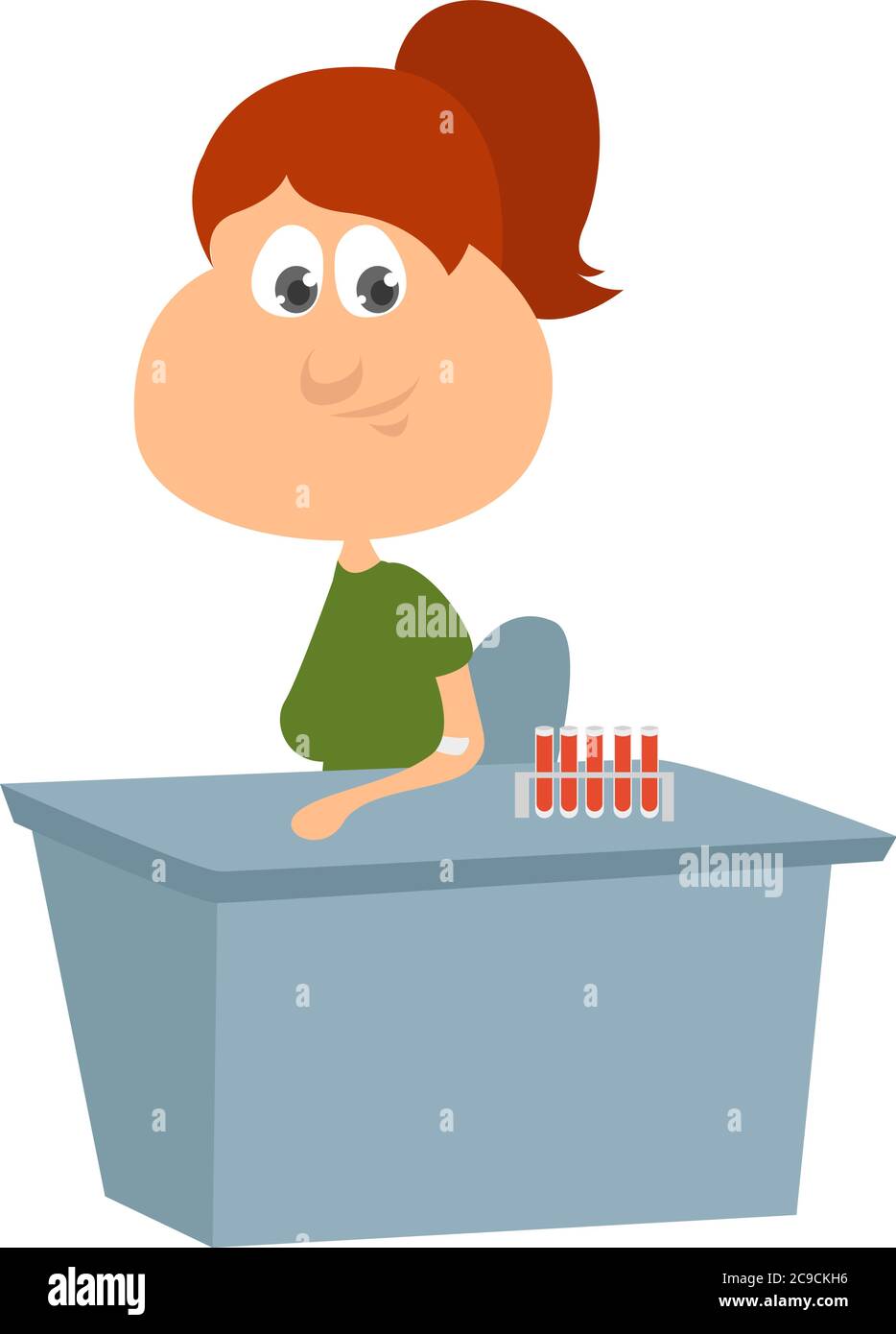 Blood donor, illustration, vector on white background Stock Vector