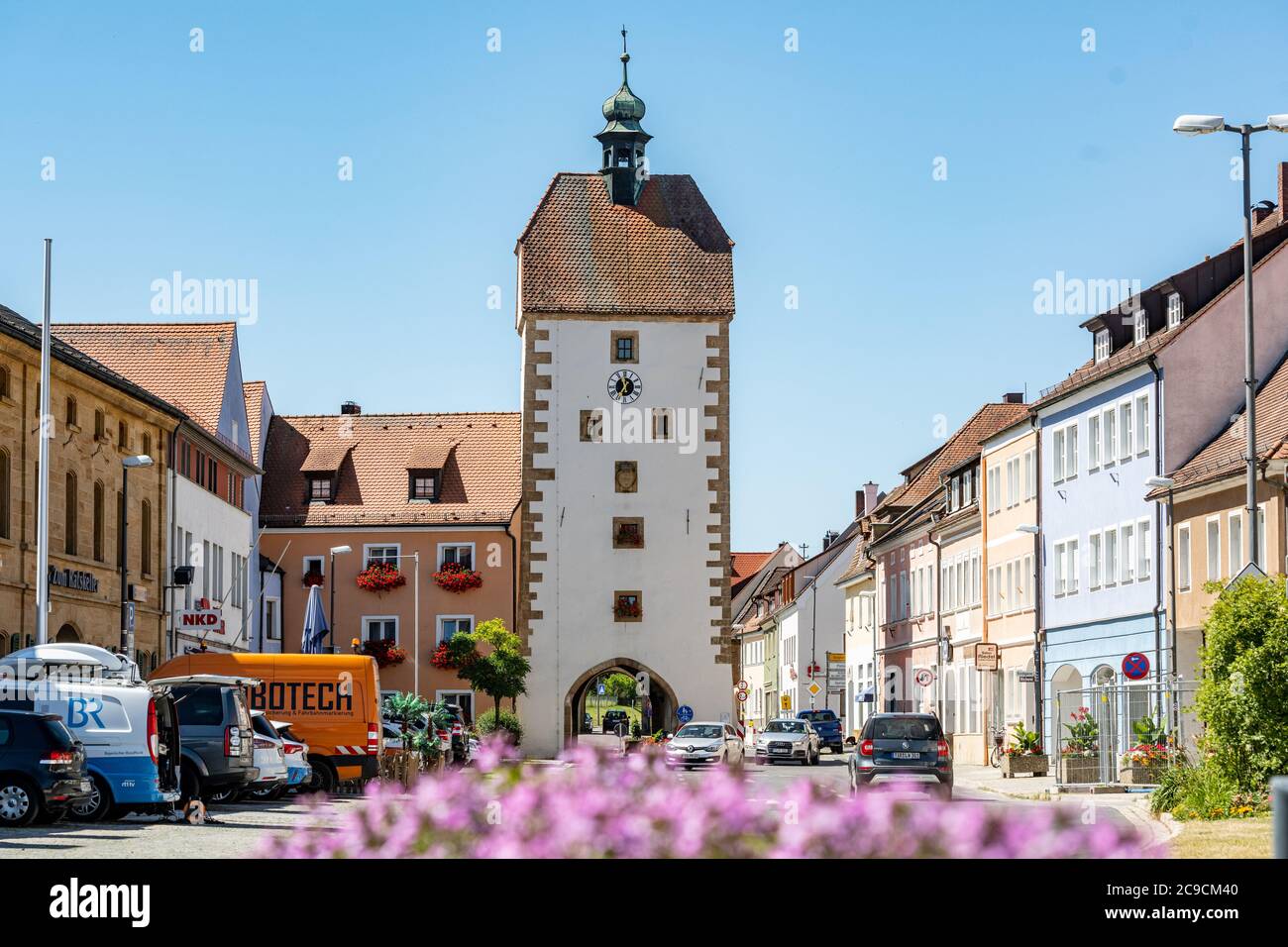 Vilseck, Germany. 30th July, 2020. The market place of Vilseck. The