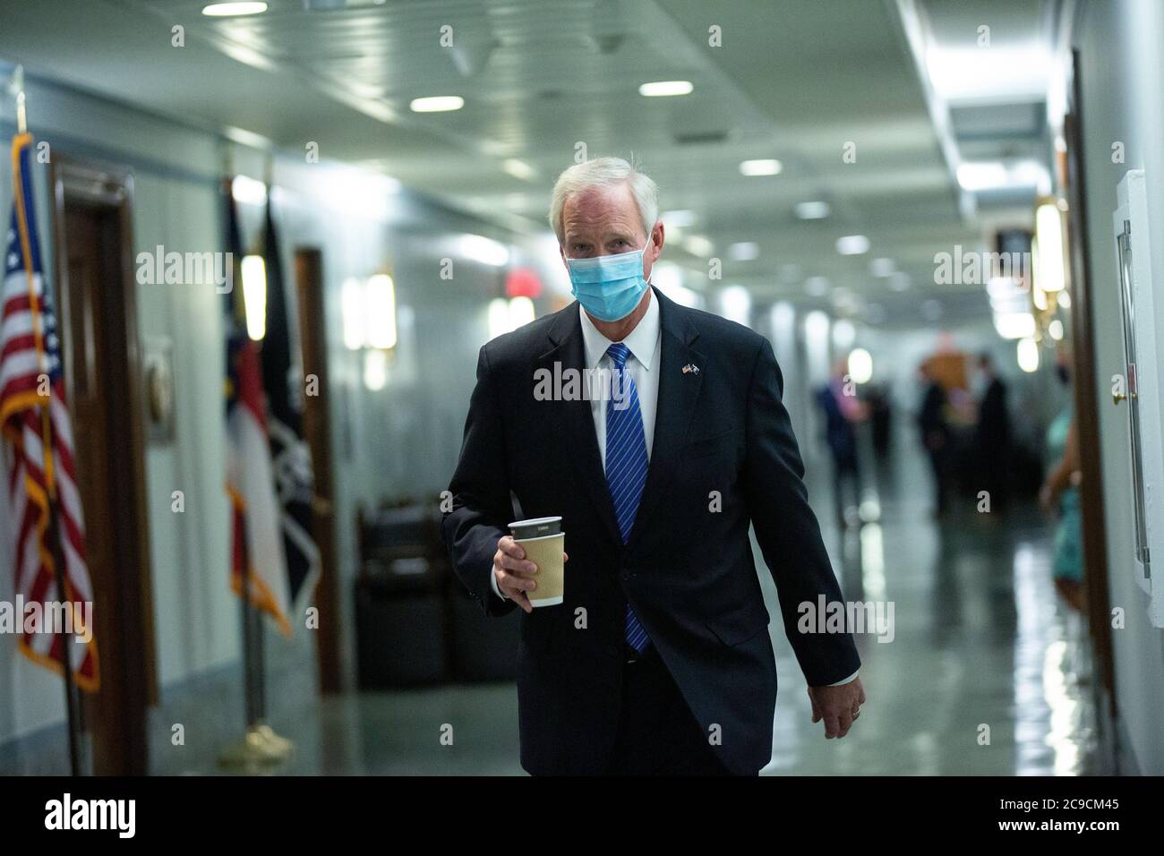 Washington, United States Of America. 30th July, 2020. United States Senator Ron Johnson (Republican of Wisconsin) arrives to the U.S. Senate Committee on Foreign Relations hearing, where United States Secretary of State Mike Pompeo will testify on Capitol Hill in Washington, DC, U.S. on Thursday, July 30, 2020. Credit: Stefani Reynolds/CNP | usage worldwide Credit: dpa/Alamy Live News Stock Photo