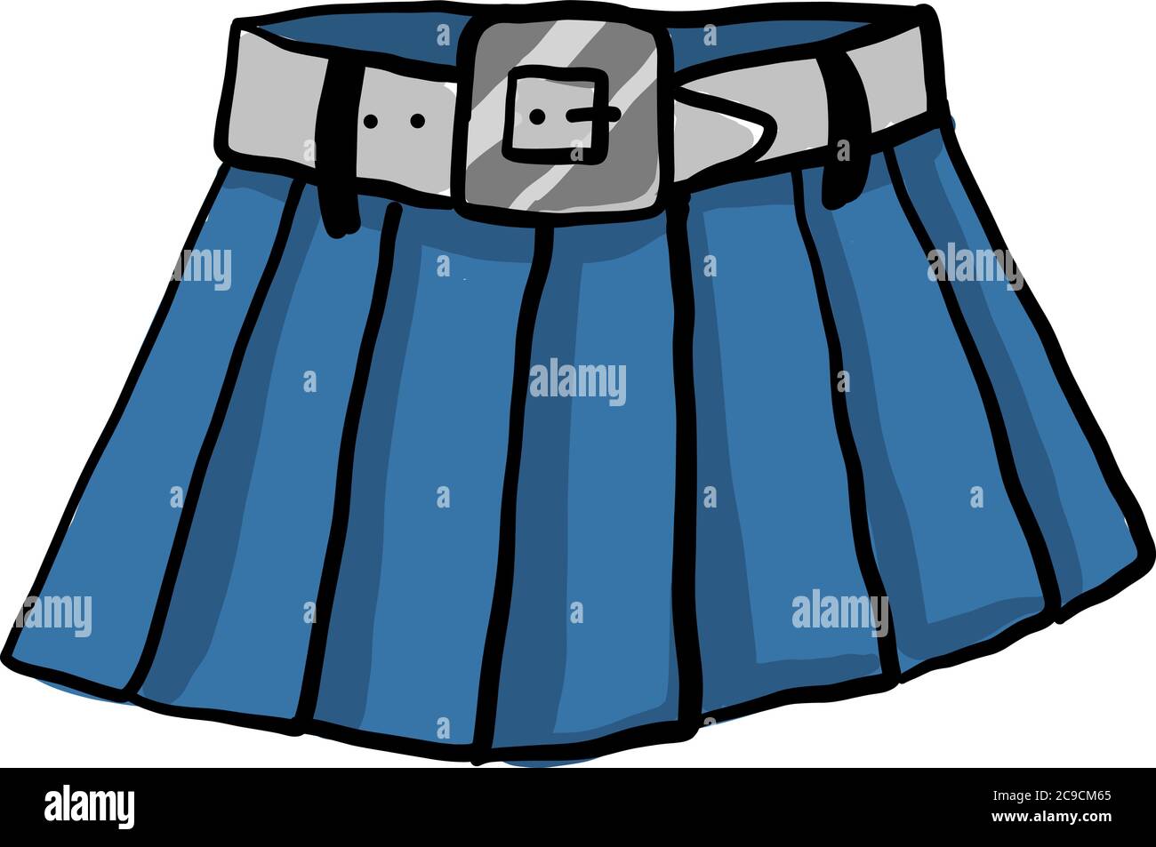 Short skirt, illustration, vector on white background Stock Vector
