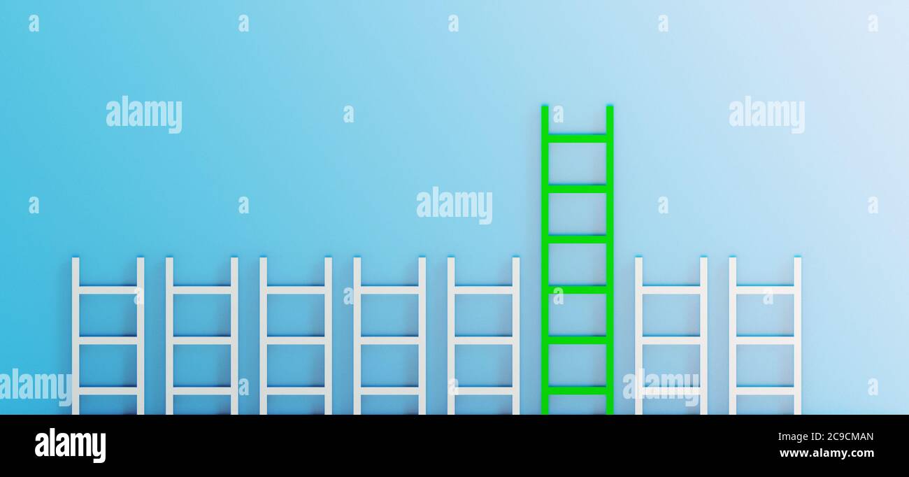 Ladder leadership concept 3d rendering illustration Stock Photo