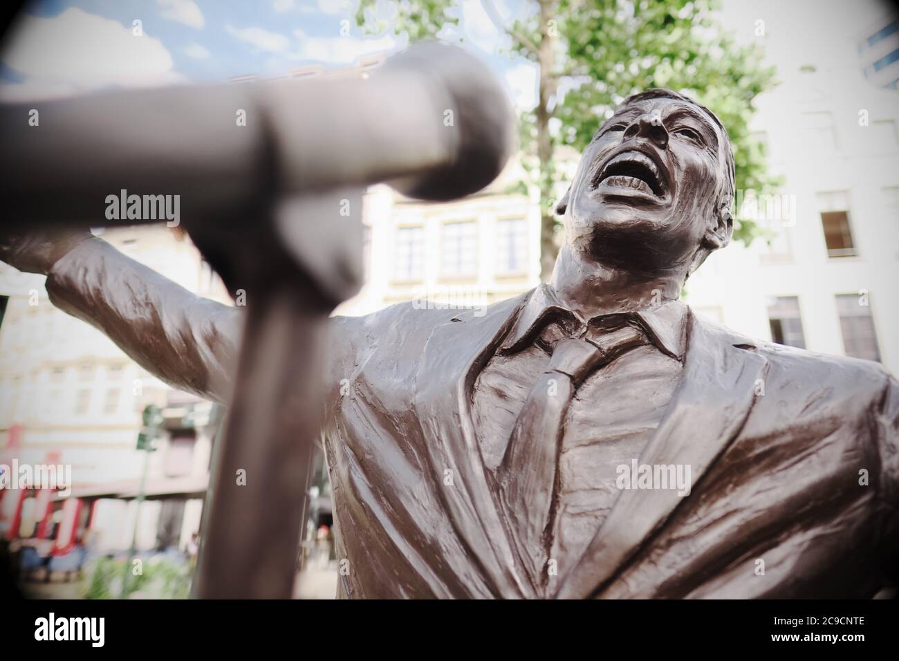 Brussels, Belgium statue of Jacques Brel famous Belgian singer