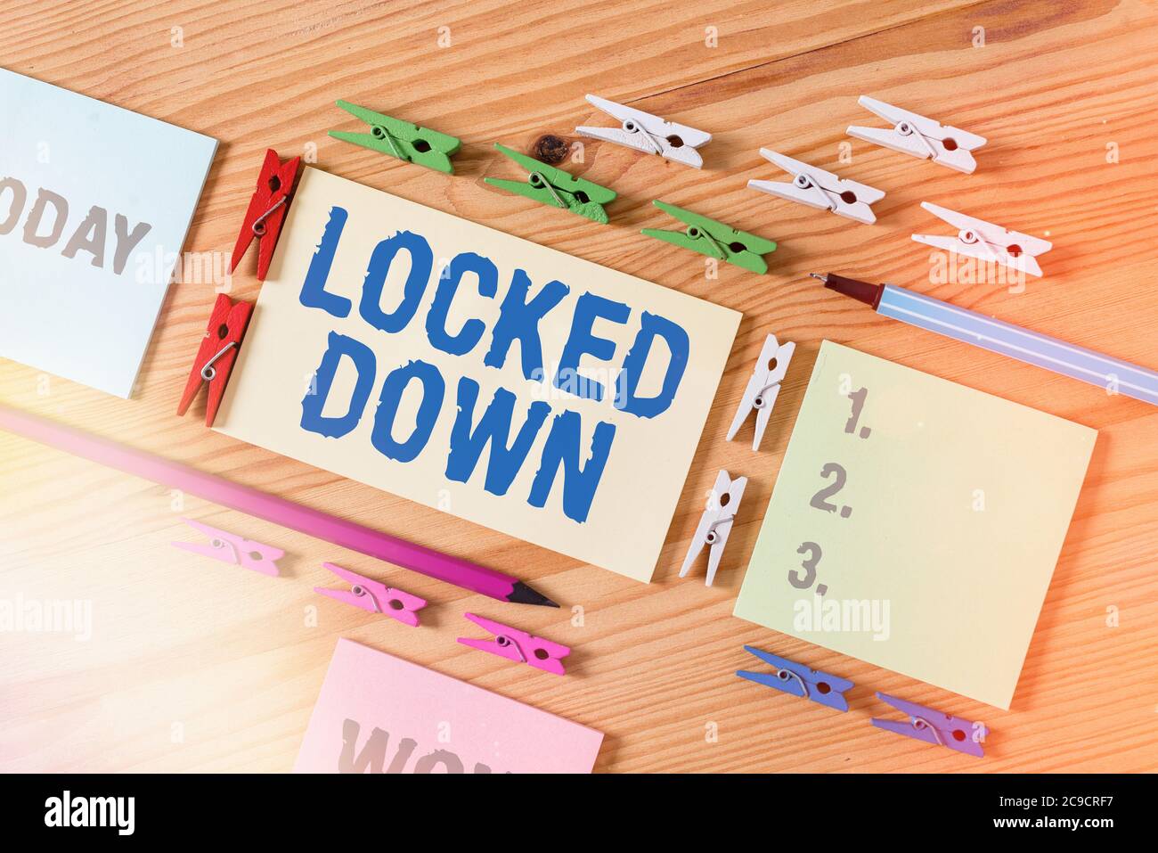 Word writing text Locked Down. Business photo showcasing emergency ...