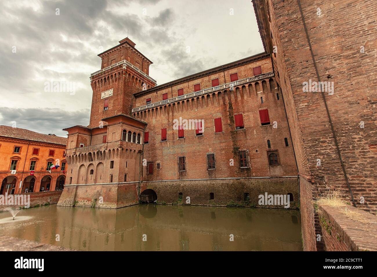 Medieval castle of Ferrara the historical Italian city 11 Stock Photo