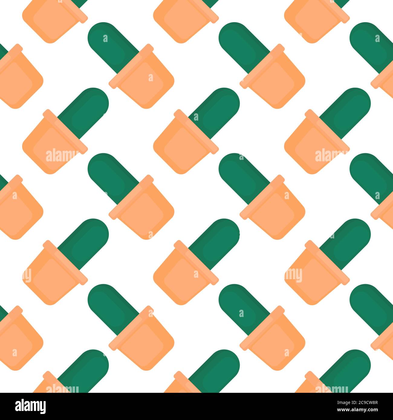 Green cactus ,seamless pattern on white background Stock Vector Image ...