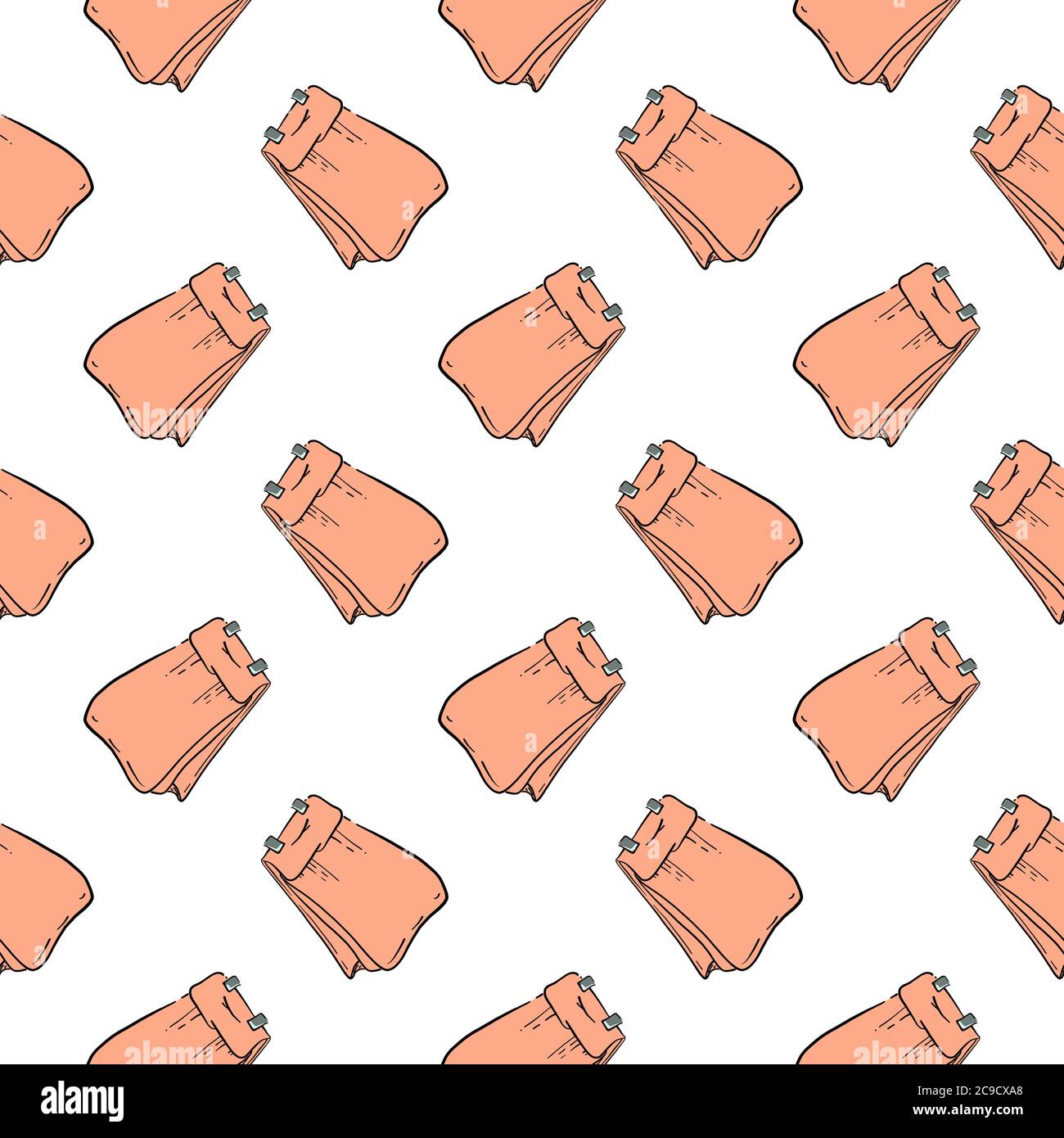 Coffee pack ,seamless pattern on white background. Stock Vector