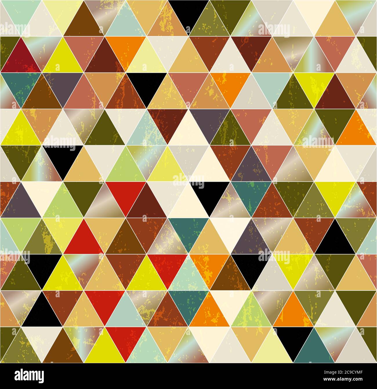seamless pattern background, with triangles, paint strokes and splashes Stock Vector