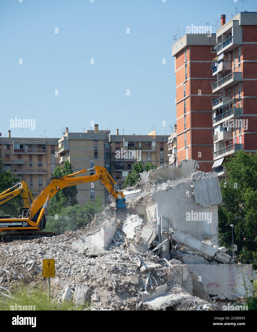 Naples - Italy. 2 July 2020: The Demolition Of The Green Sail Of ...