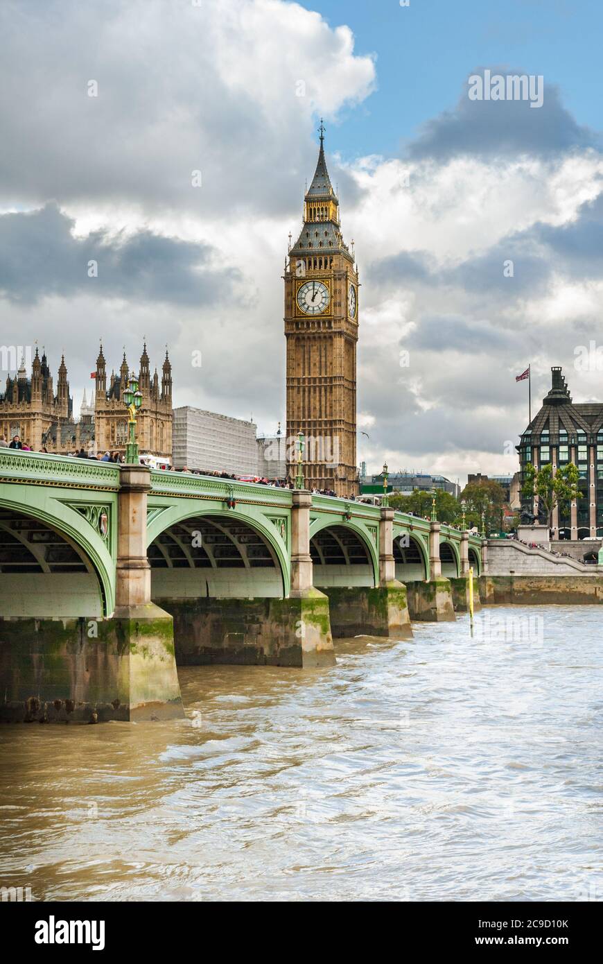 Westminster Bridge and 'Big Ben' clock, London Stock Photo