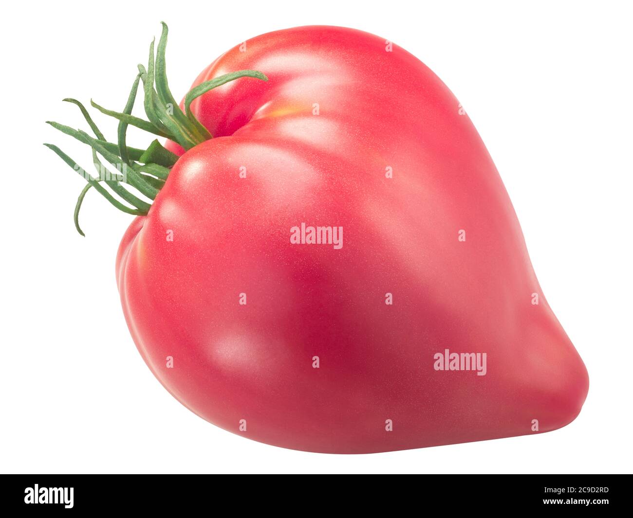 Sterling Old Norway heirloom tomato, pink oxheart type, isolated Stock Photo