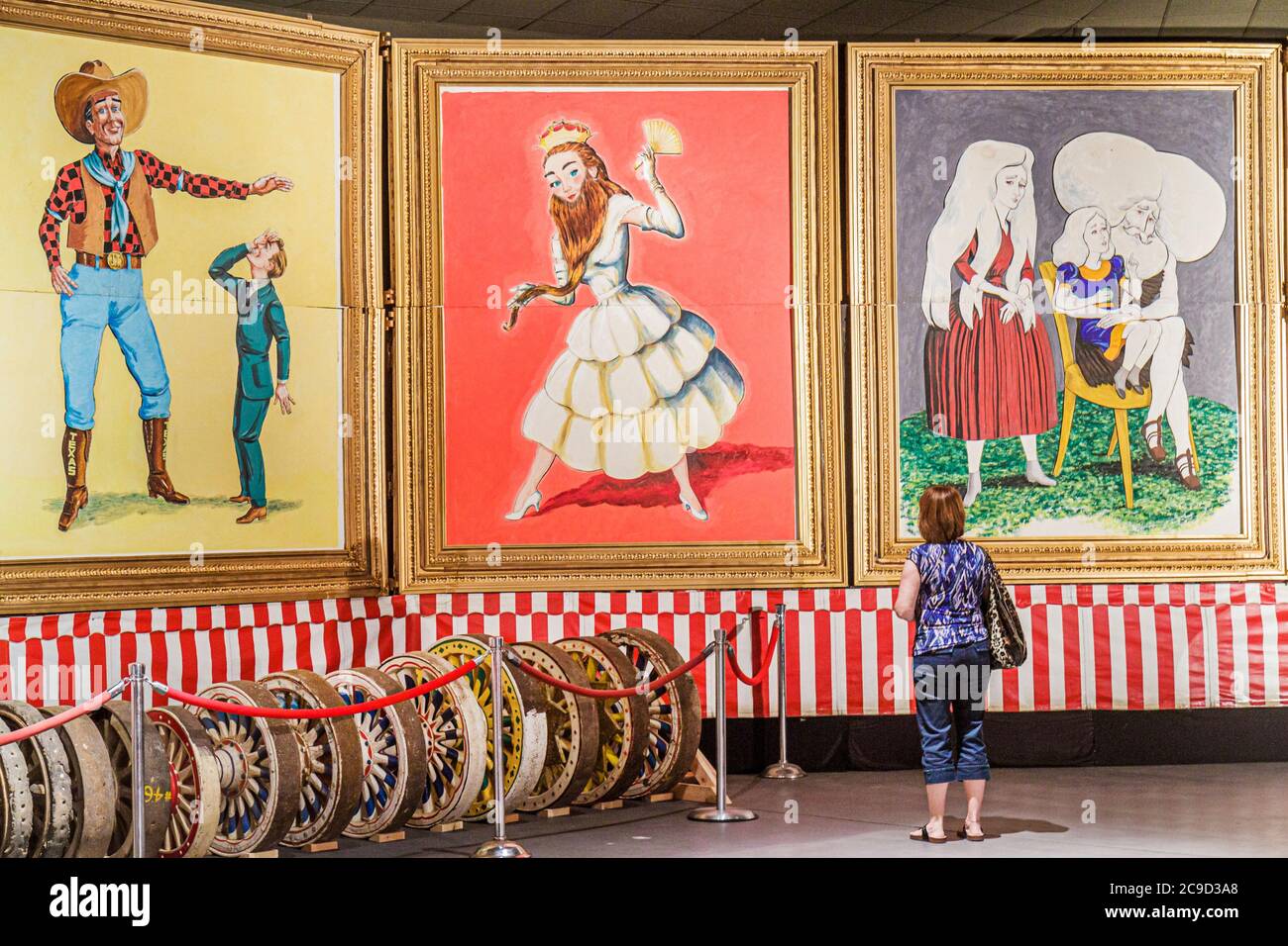 Sarasota Florida,John & Mable Ringling Museum of Art,Circus Museum paintings posters framed exhibit exhibition collection, Stock Photo