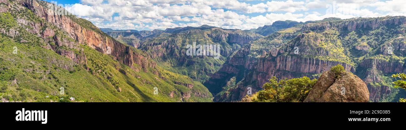 Urique Canyon, part of the Copper Canyon Complex. Chihuahua State ...