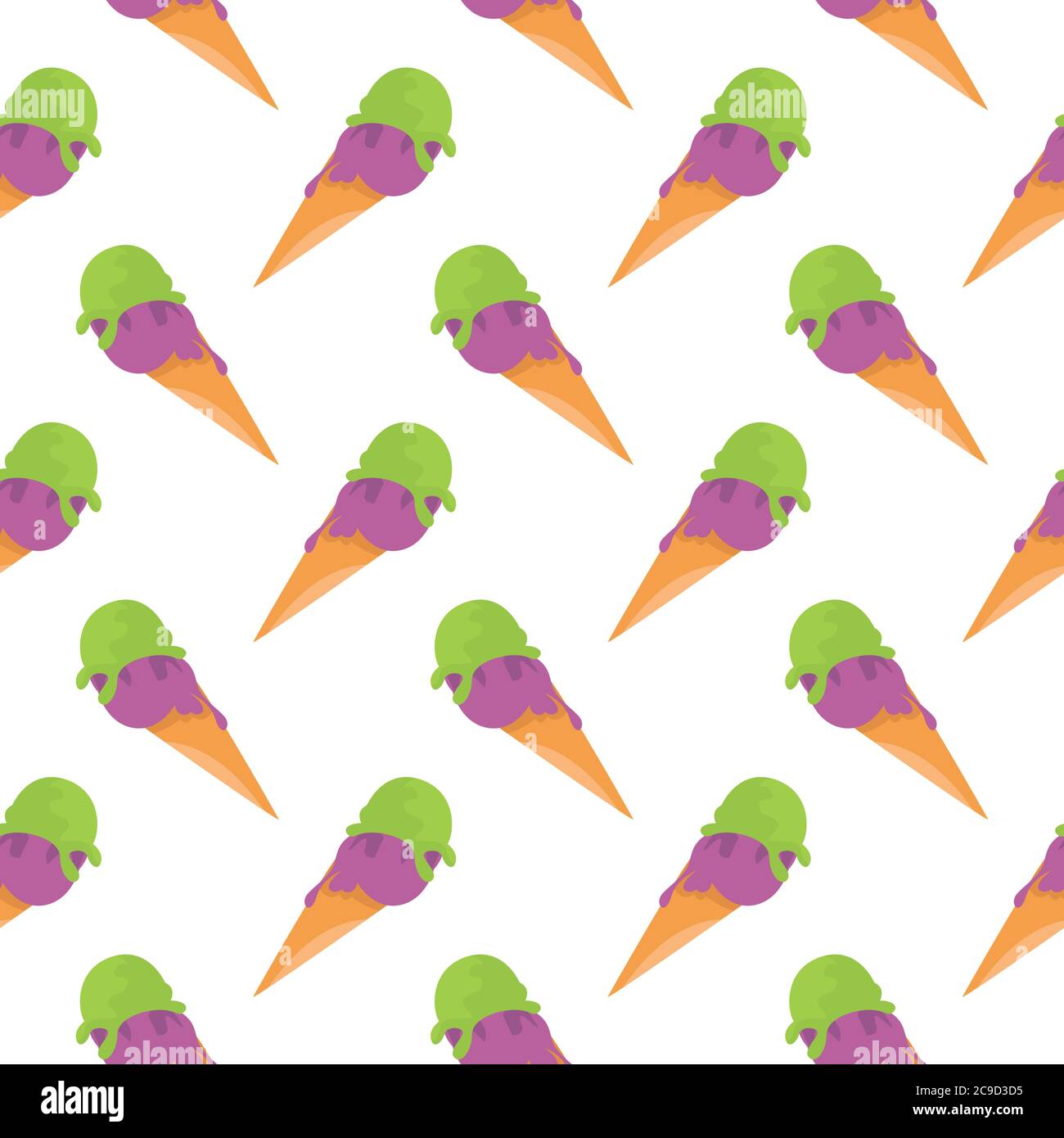 Fruit ice cream ,seamless pattern on white background Stock Vector ...