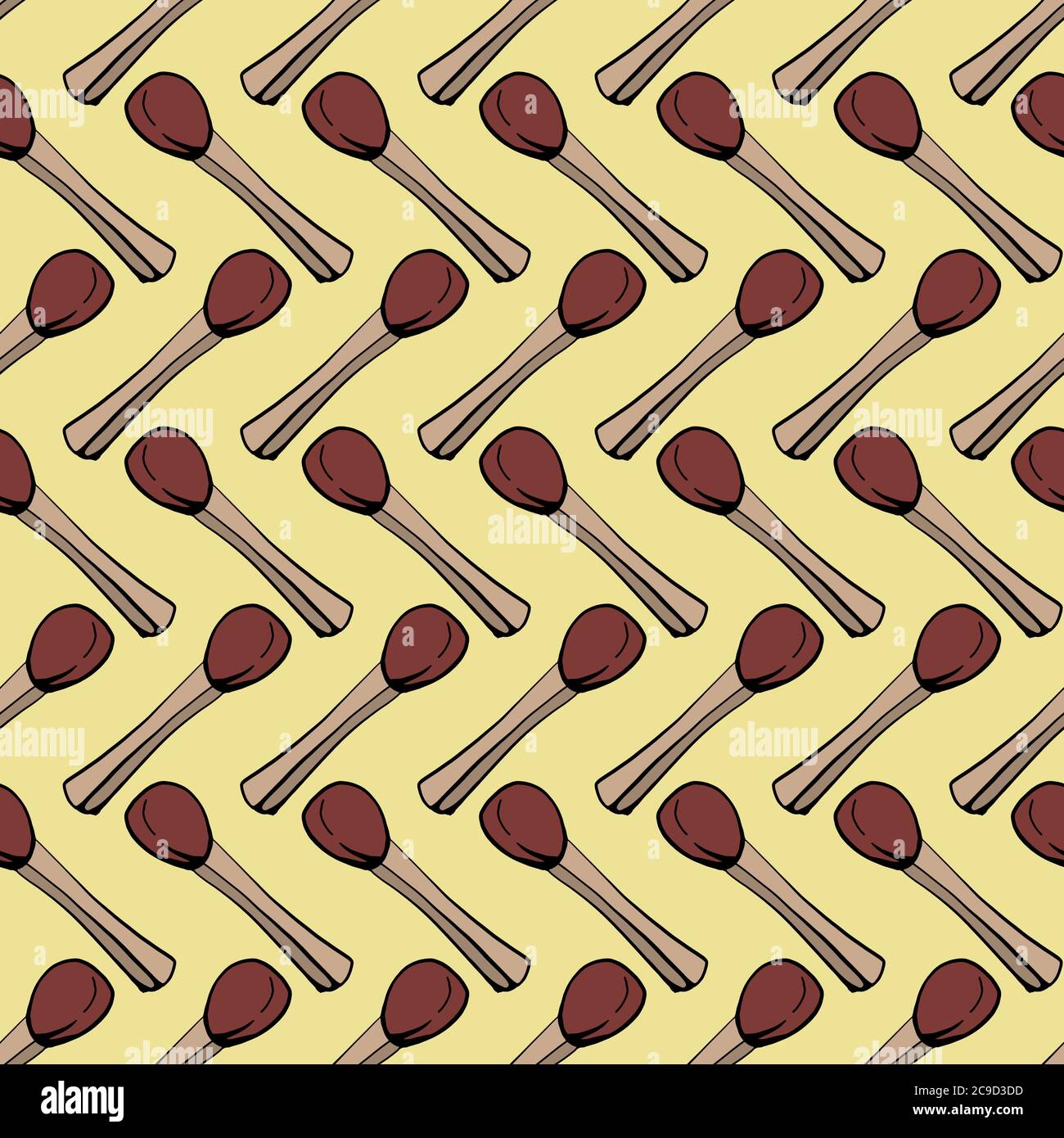 Matches ,seamless pattern on yellow background. Stock Vector