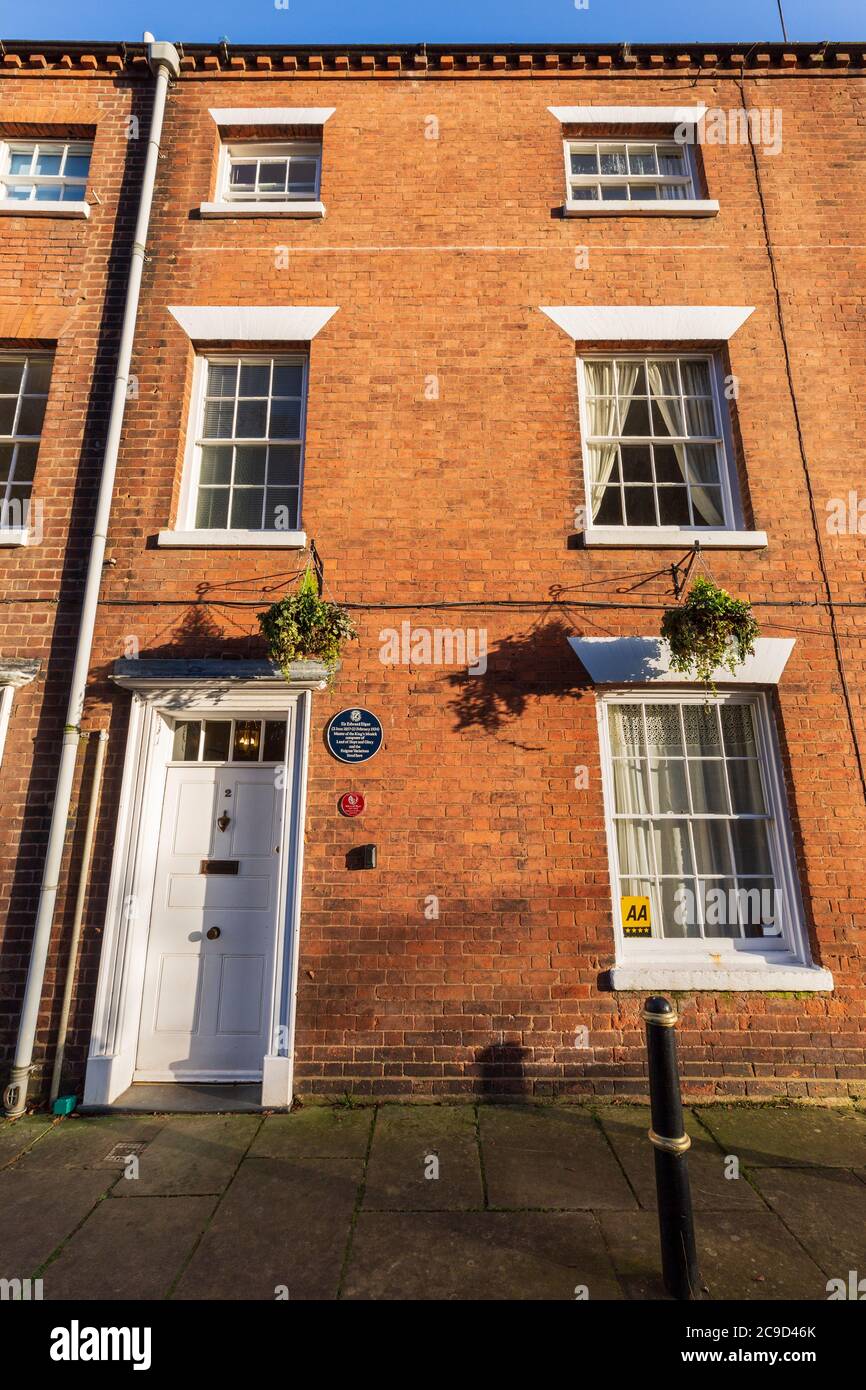 The house of Sir Edward Elgar in the College Precincts in Worcester City, England Stock Photo