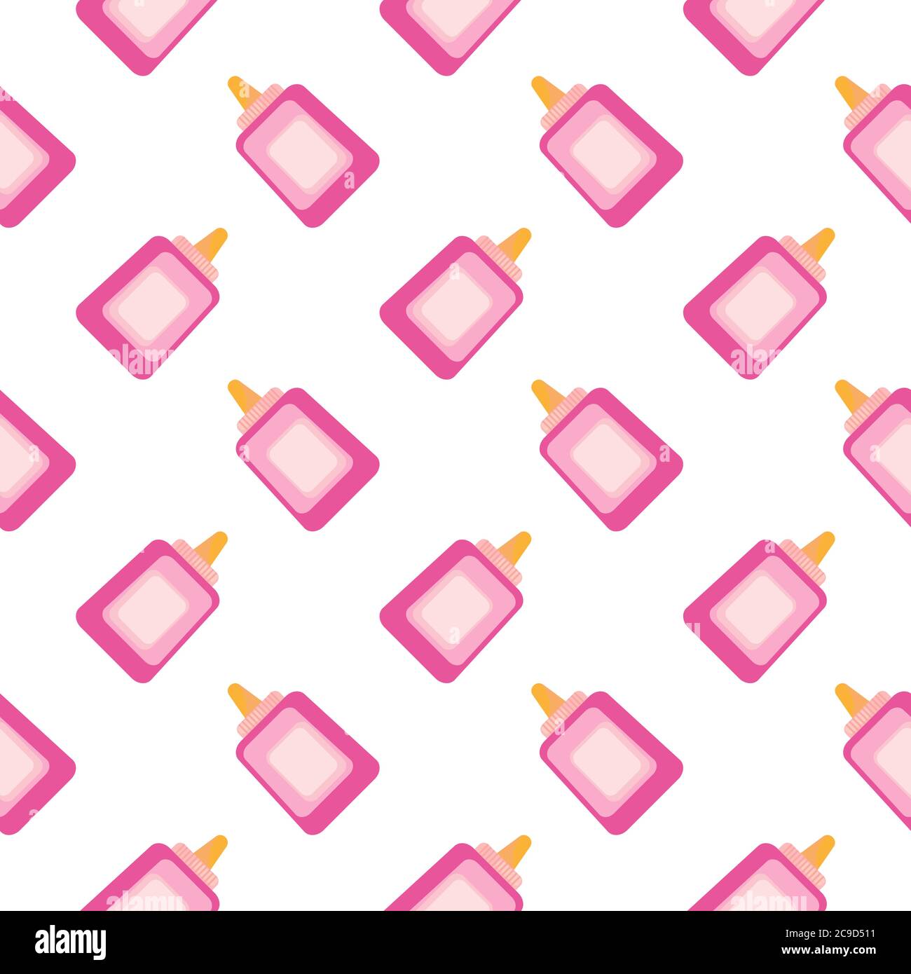 Glue bottle ,seamless pattern on white background. Stock Vector