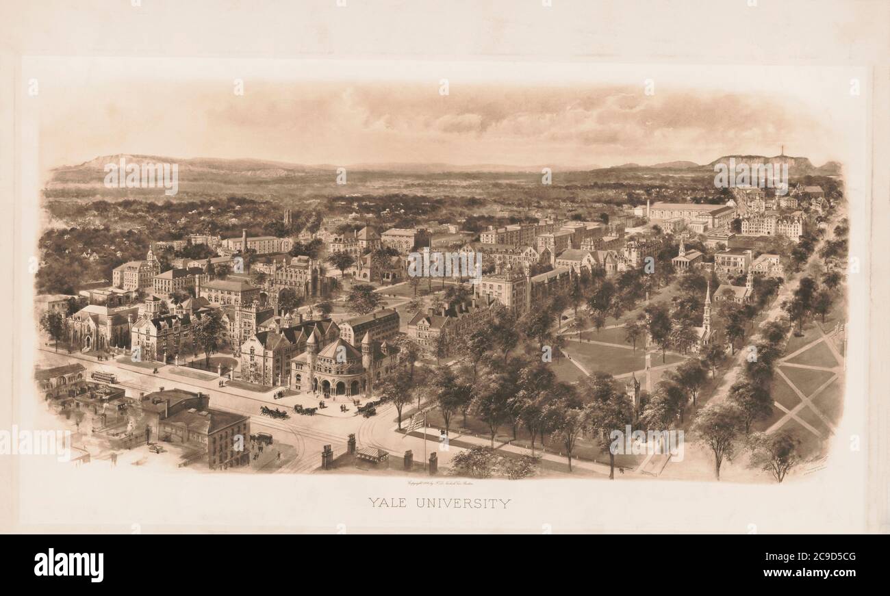 Yale University, Photogravure Print, F.D. Nichols Company, 1906 Stock
