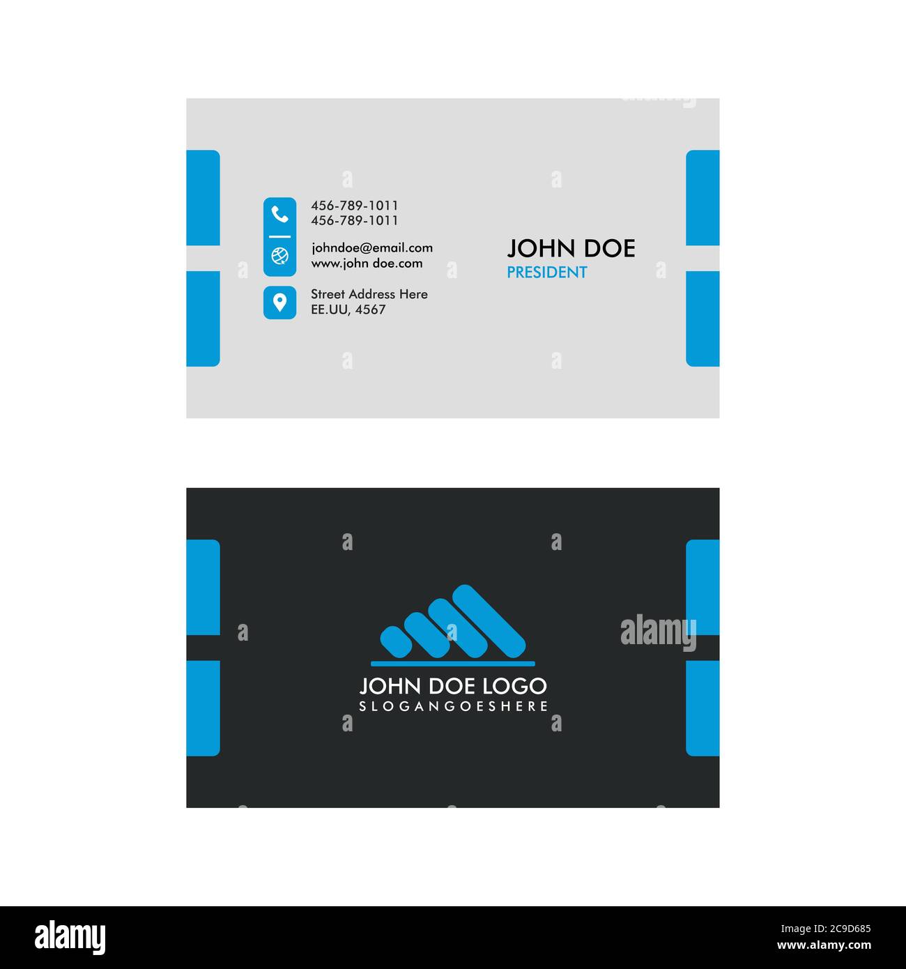 Vector Modern and Simple Business Card Template EPS 10 Stock Vector