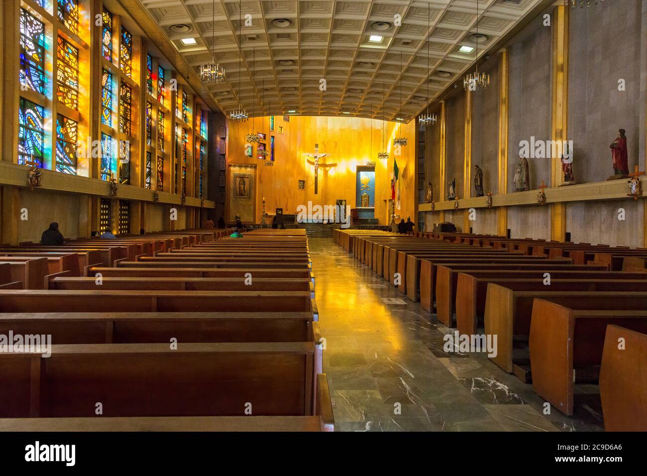 Ciudad Juarez, Chihuahua, Mexico. Our Lady of Guadalupe Cathedral Interior. Stock Photo