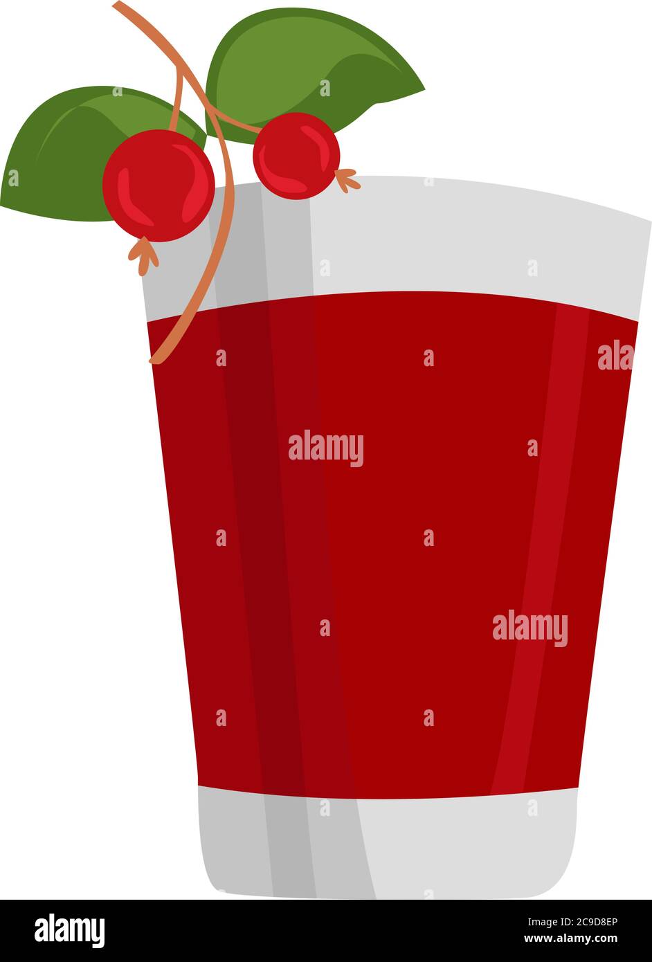 Red bucket, illustration, vector on white background Stock Vector Image