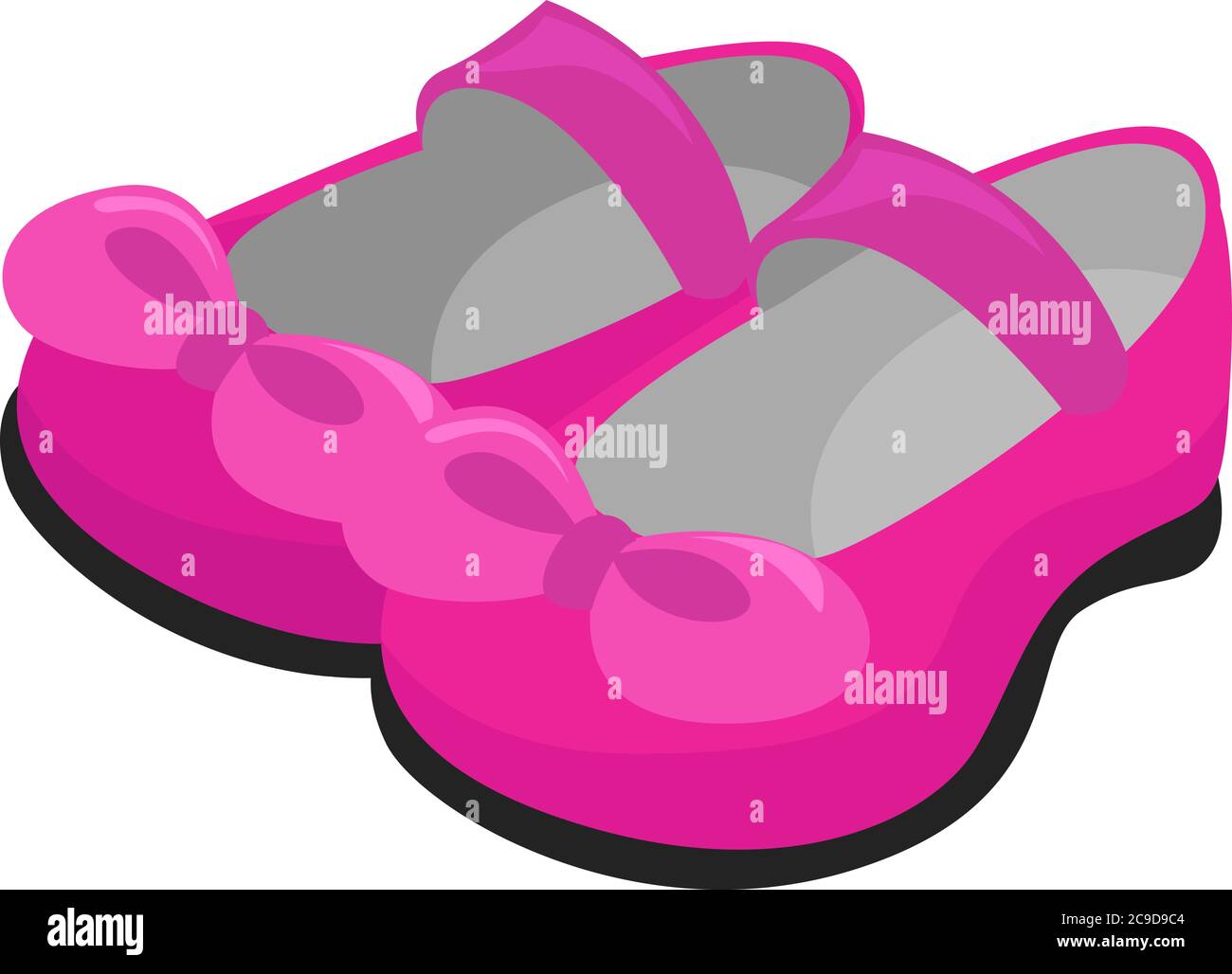 Pink shoes, illustration, vector on white background Stock Vector Image